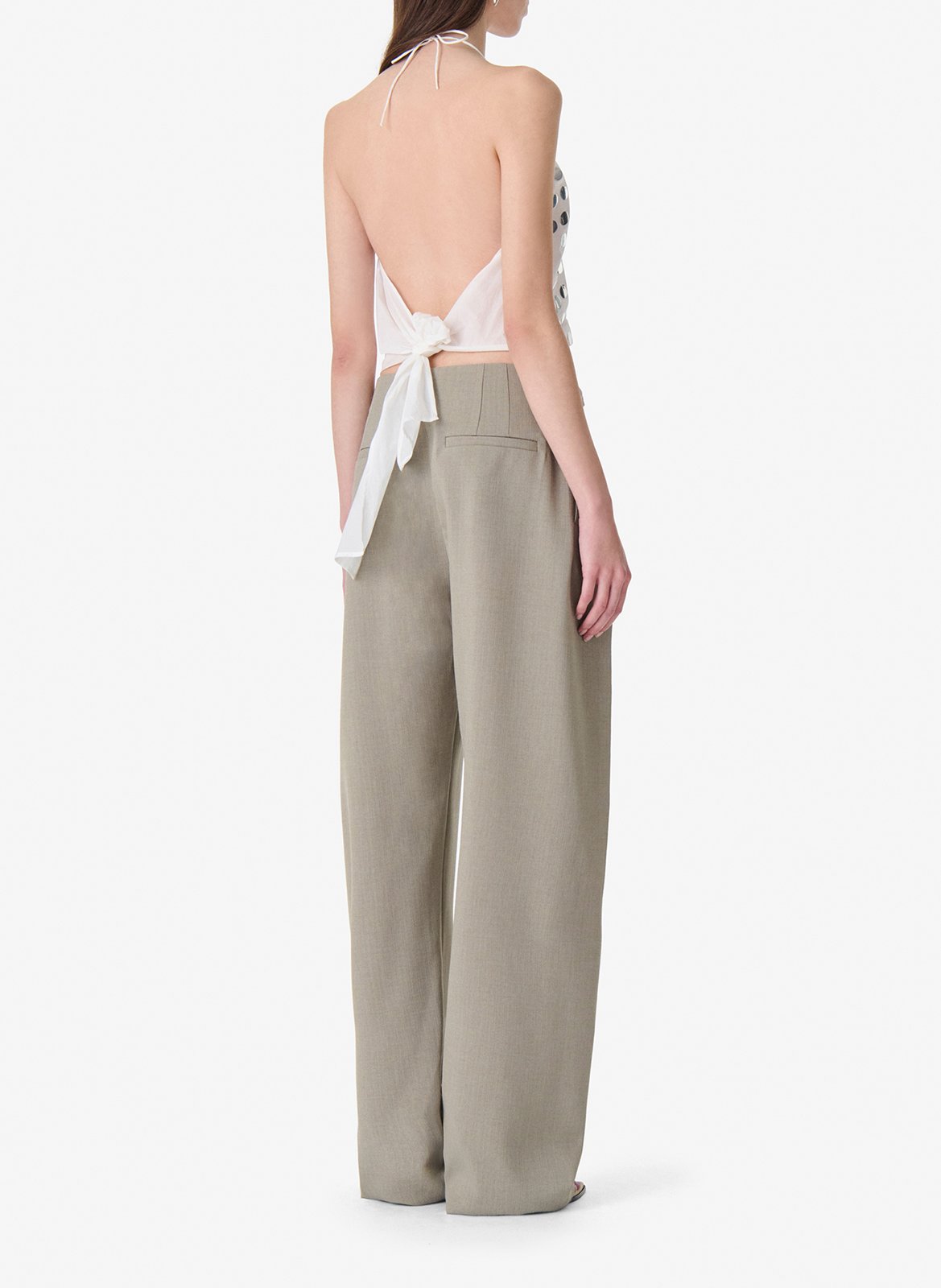 Pantalon large à pinces sonja IRO Vert