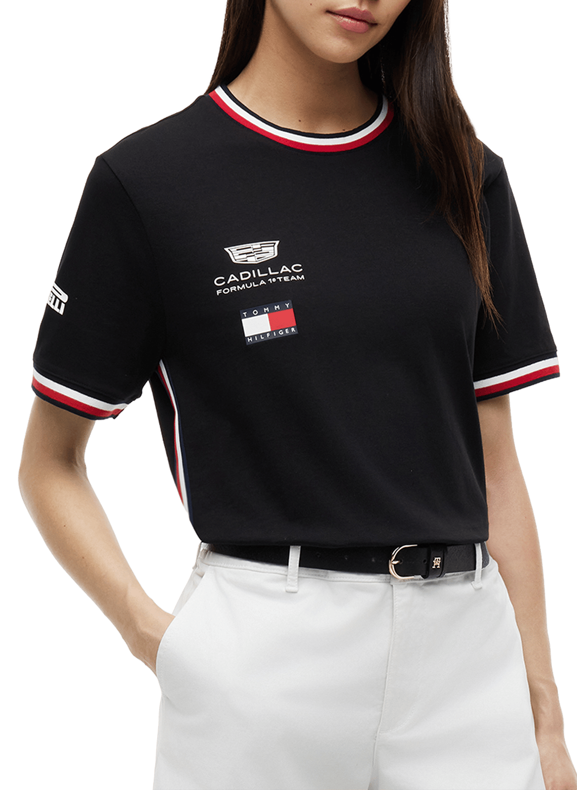 T-shirt TH x Cadillac Formula 1 Team Replica en coton TOMMY HILFIGER Noir