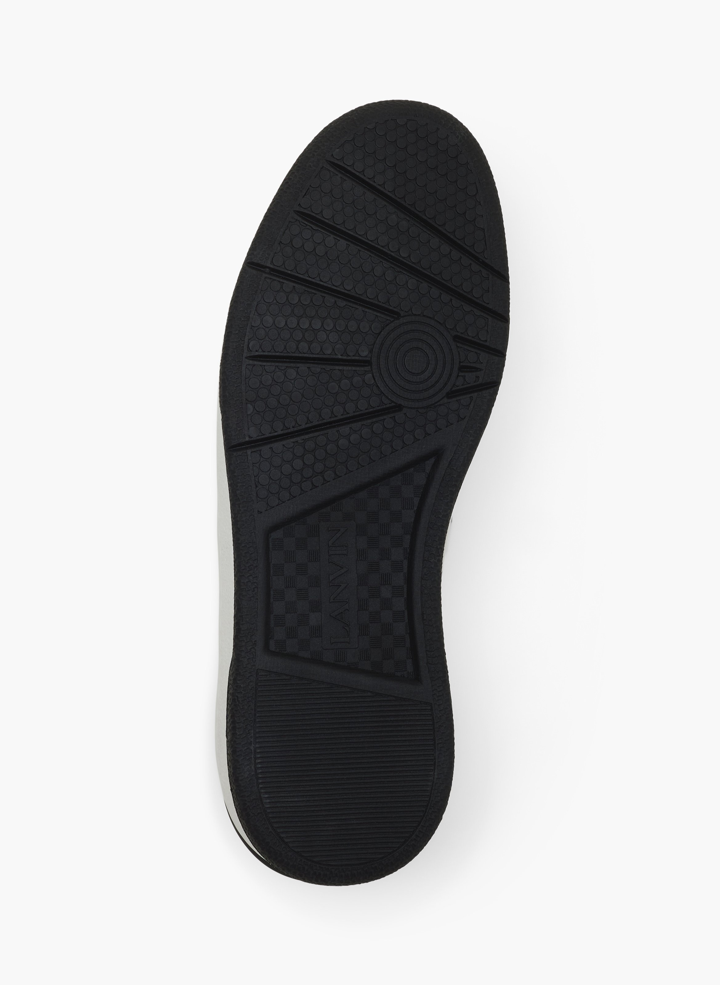 Sneakers clay en cuir perforé et suède LANVIN Noir