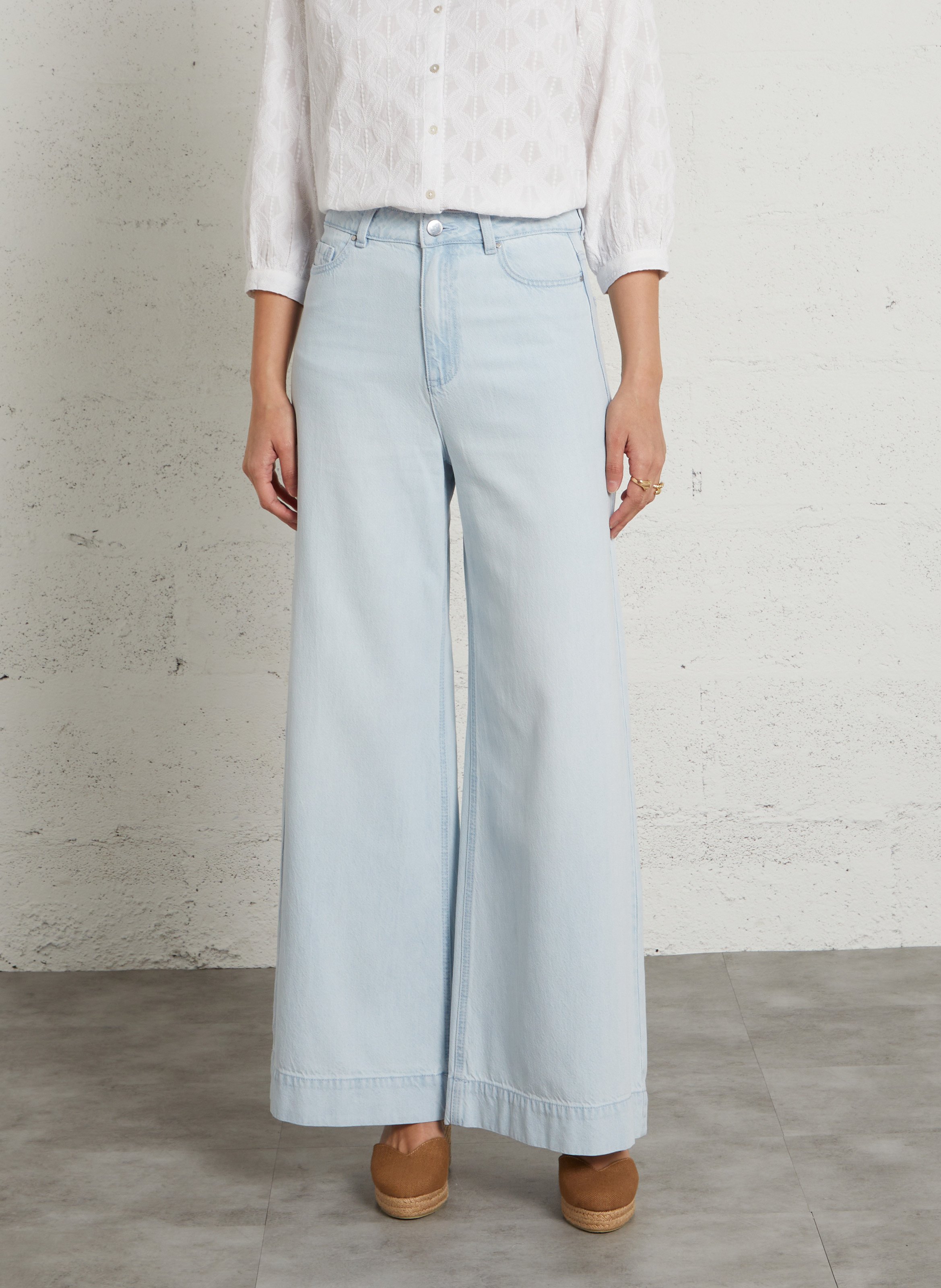 Jean large en coton tara MAISON 123 Bleu