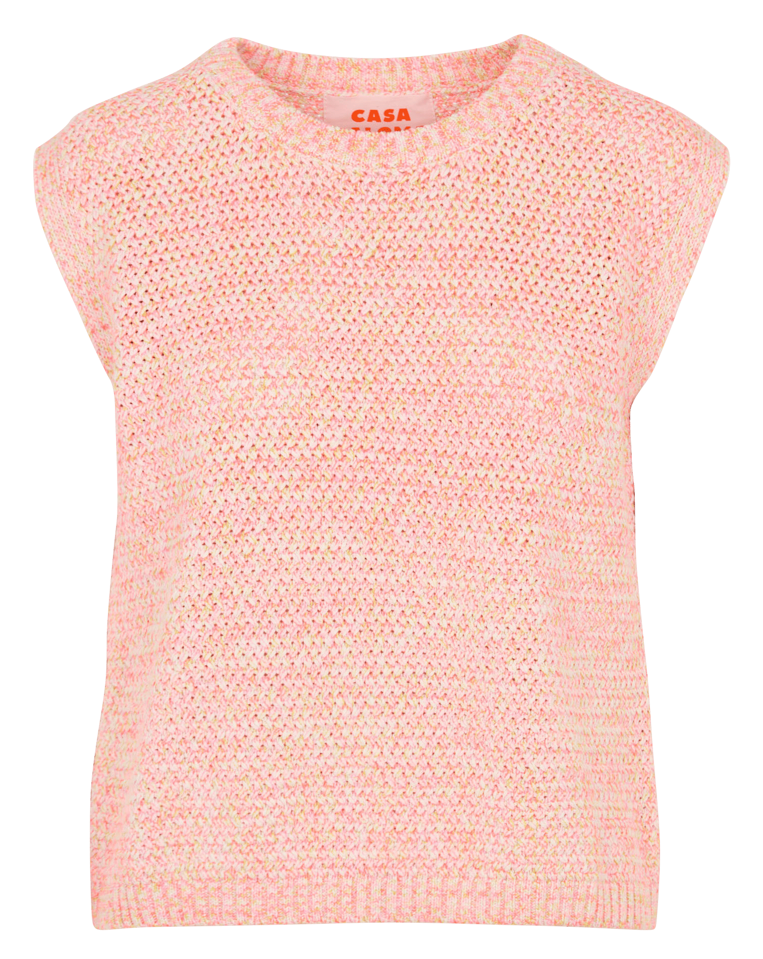 Pull sans manches en maille passion MAISON 123 Orange