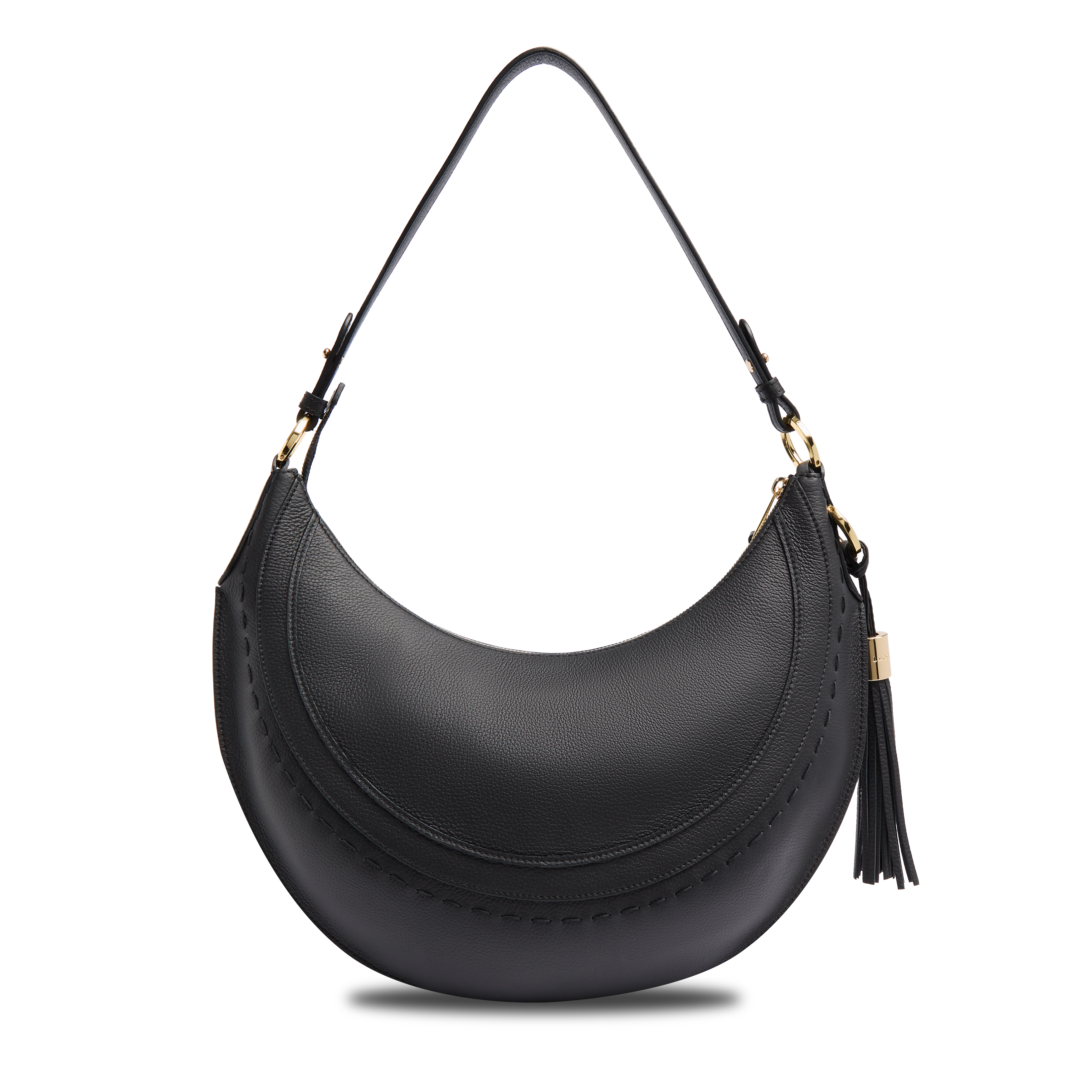 Sac hobo hoboheme de lancel en cuir de vachette graine LANCEL Noir