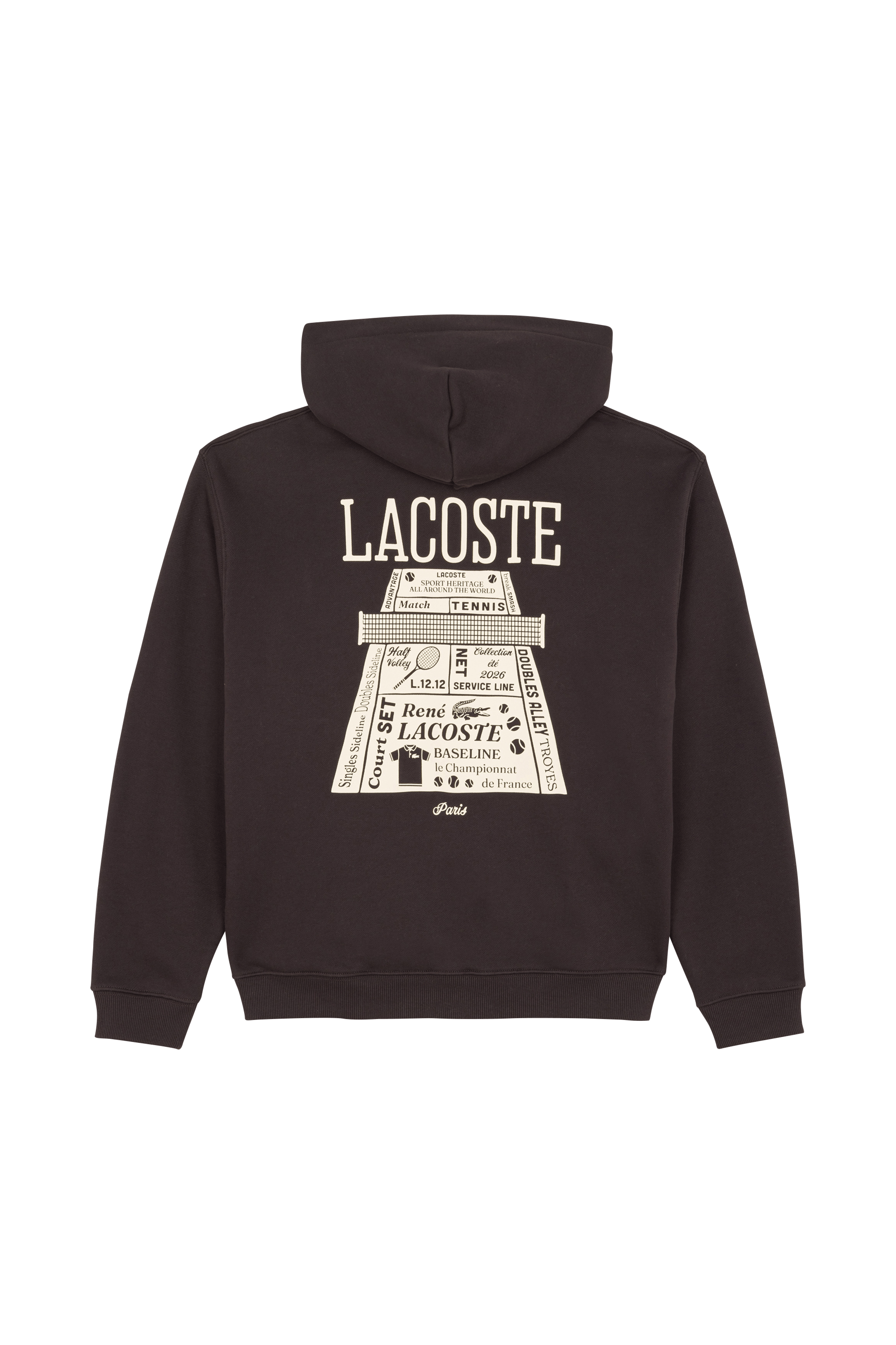 Hoodie sweatshirt LACOSTE Marron