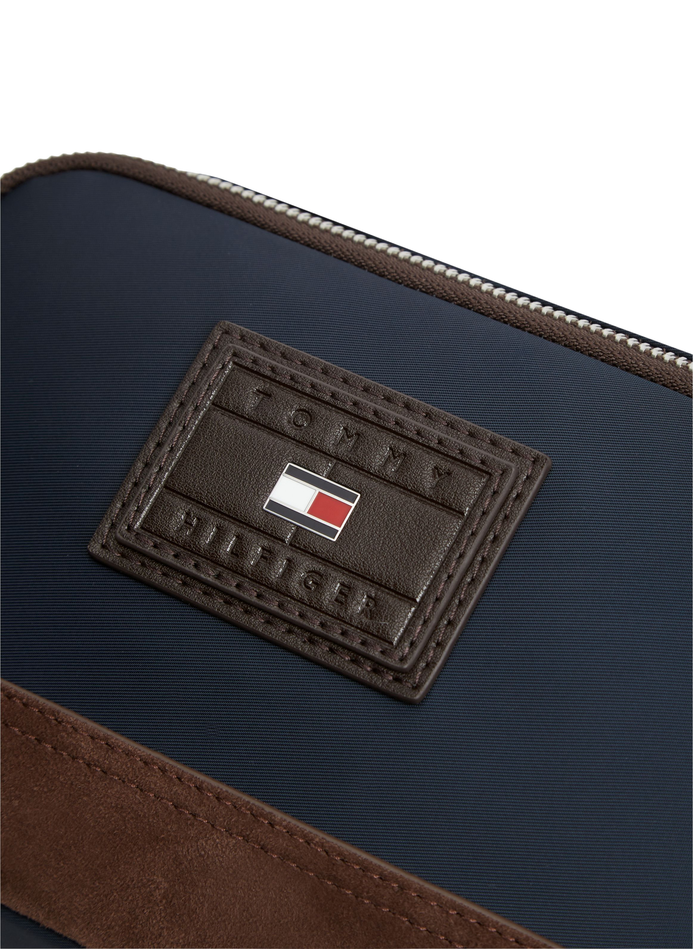 Sac bandoulière à empiècement daim  TOMMY HILFIGER Bleu