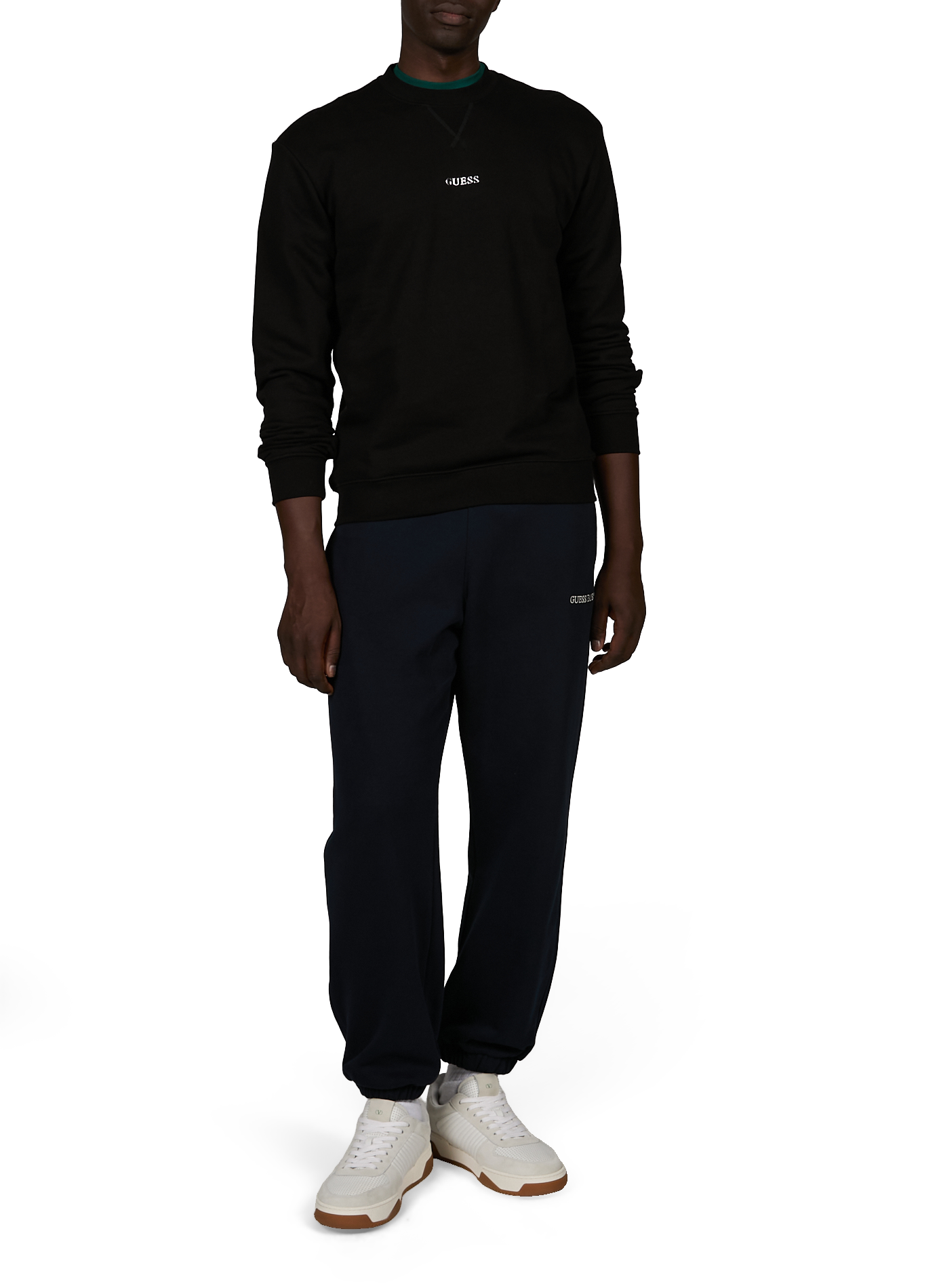 Logo cotton-blend jumper GUESS Black