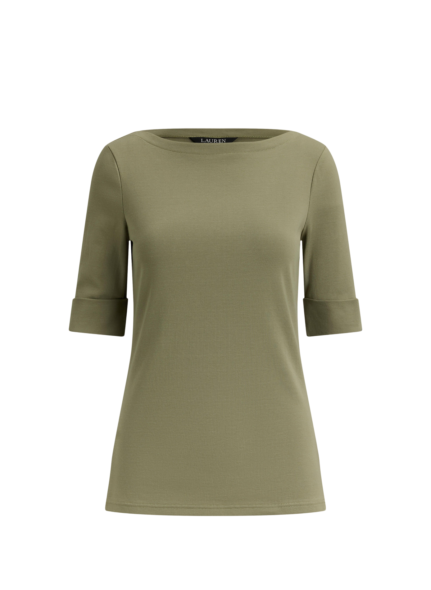 Cotton blend T-shirt LAUREN Green