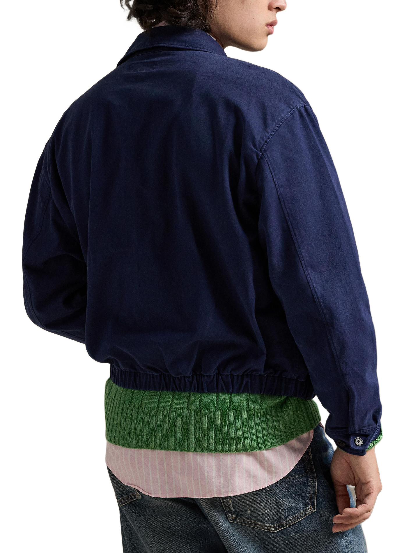 Straight classic collar cotton jacket POLO RALPH LAUREN Blue