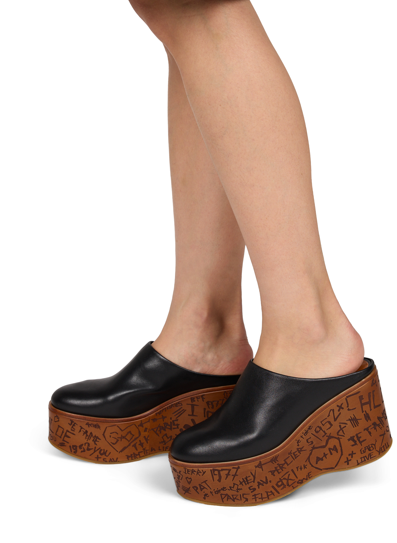 Maxime leather mules CHLOÉ Black
