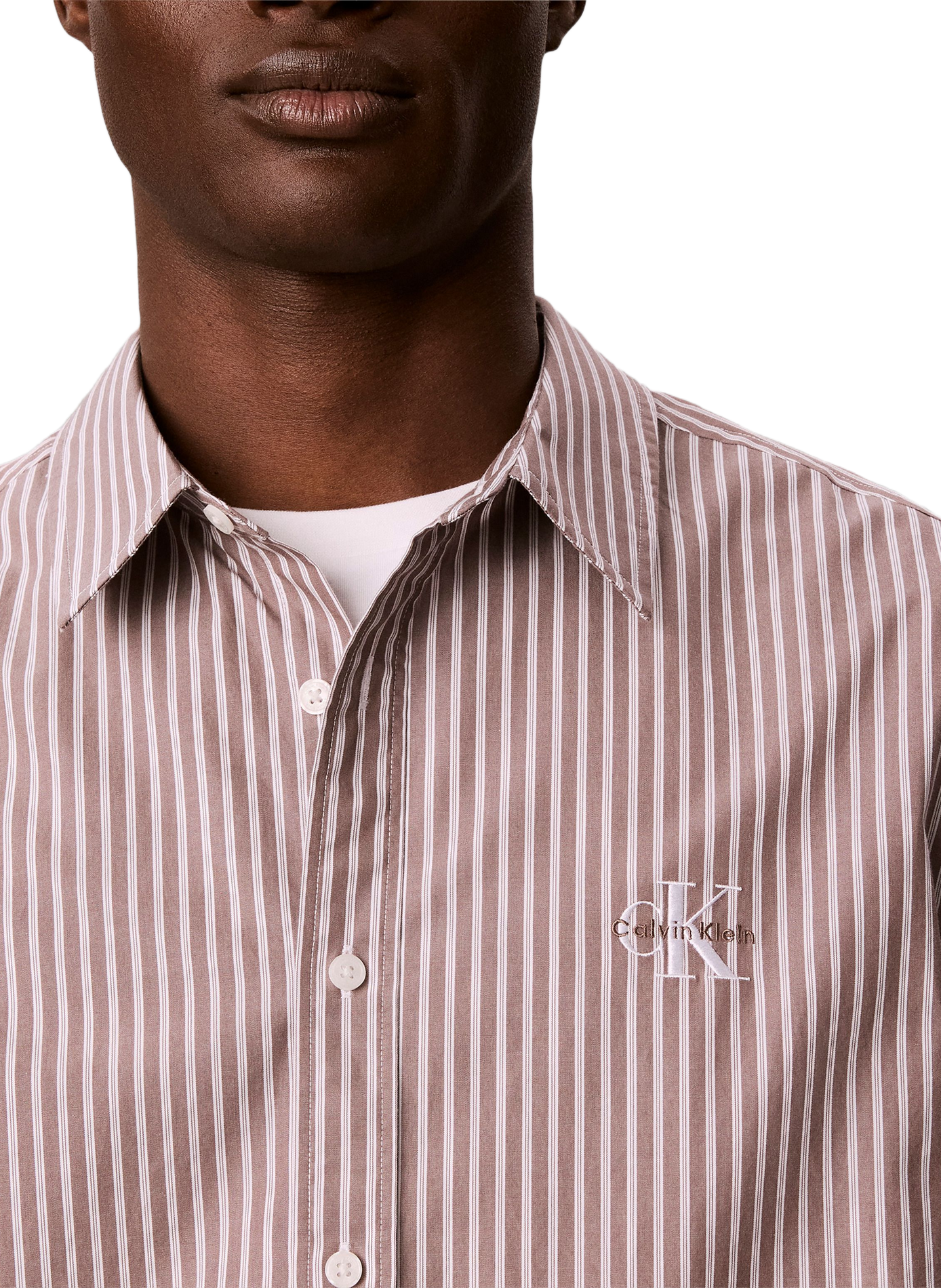Oversized Striped Cotton Shirt CALVIN KLEIN Multicolour
