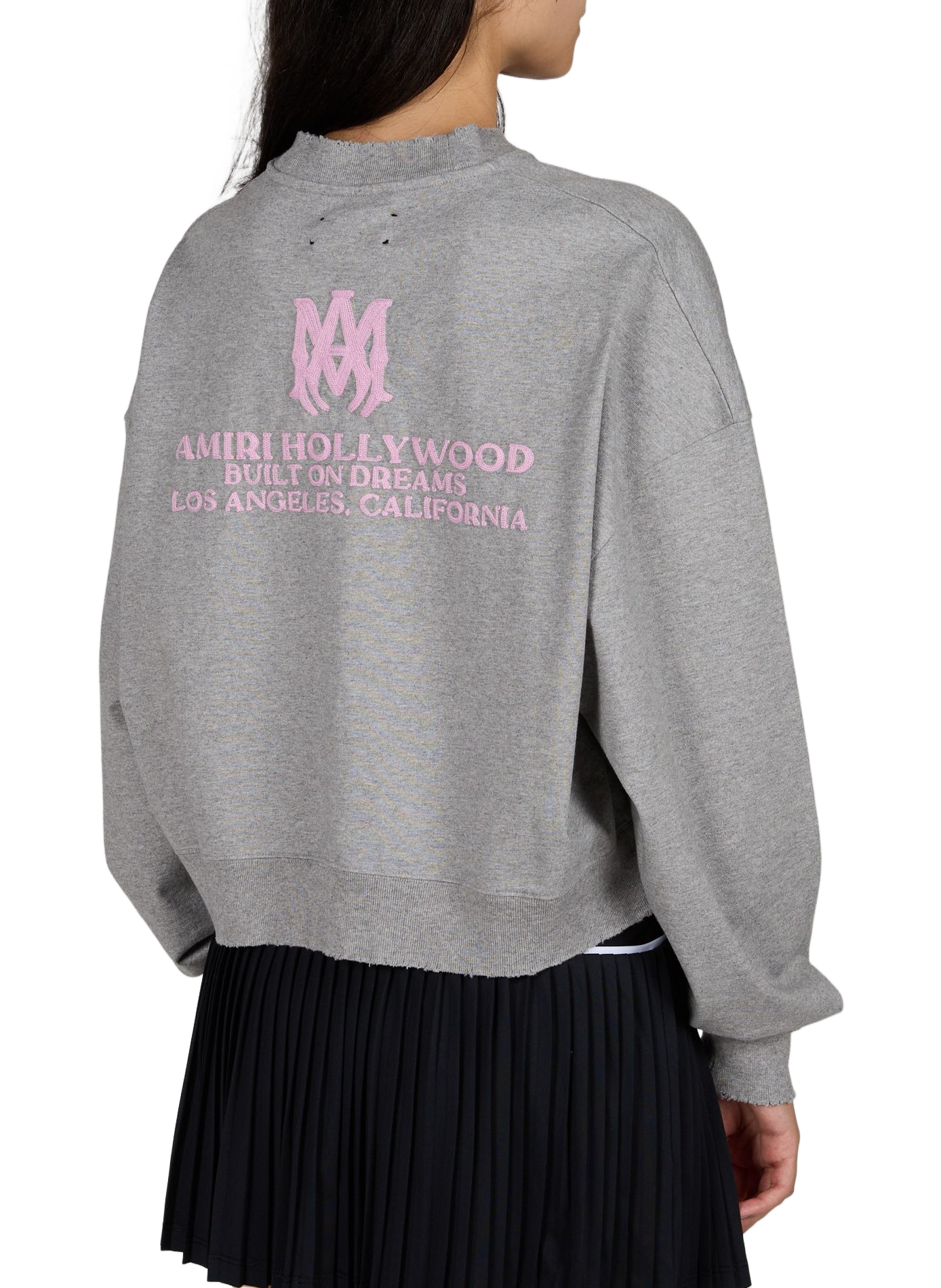 Bestickter Baumwoll-Sweatshirt AMIRI Grau