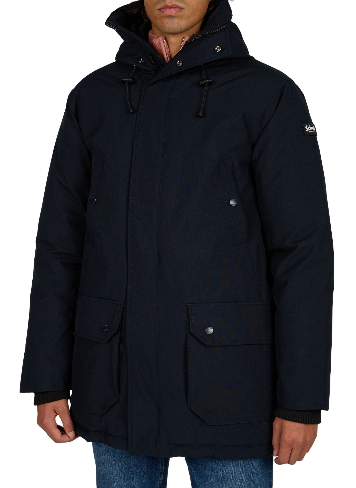 Parka matelassée mi-longue SCHOTT Bleu