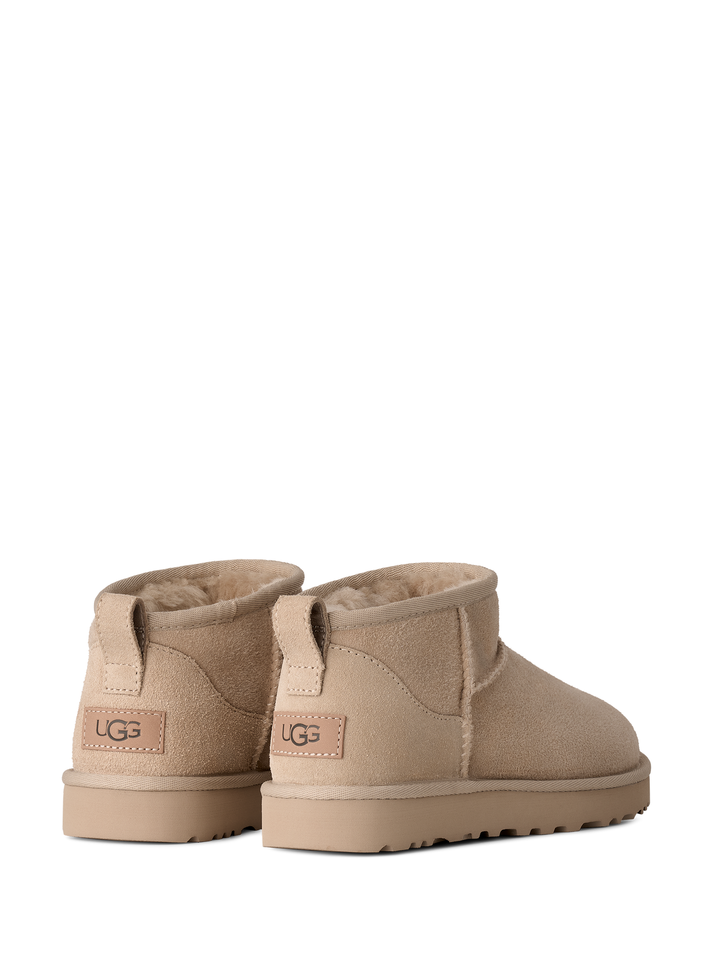 Classic Ultra Mini enkellaarsjes van suèdeleer UGG Beige