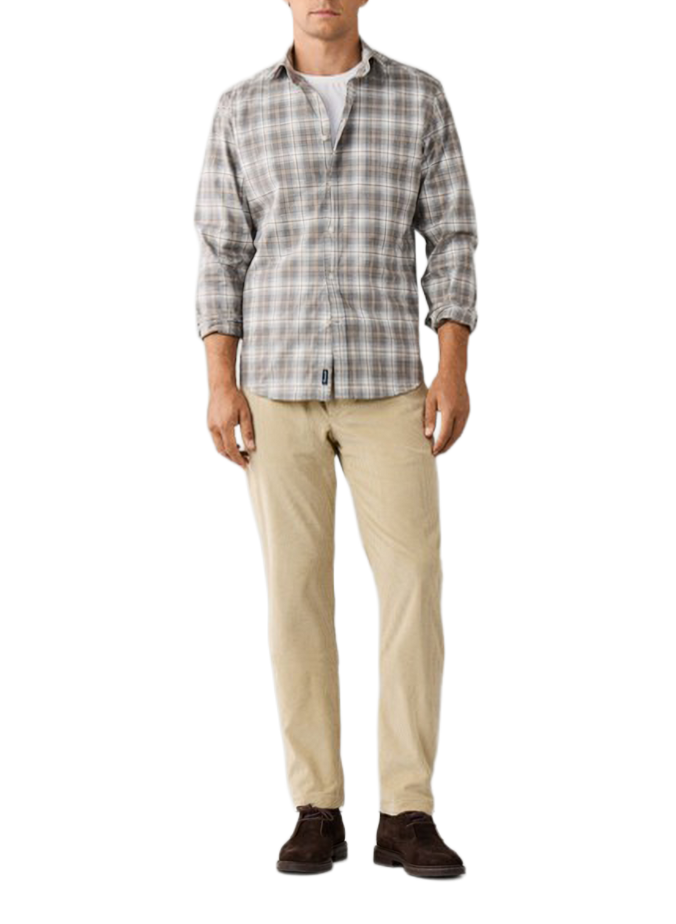 Classic checkered cotton shirt FACONNABLE Brown