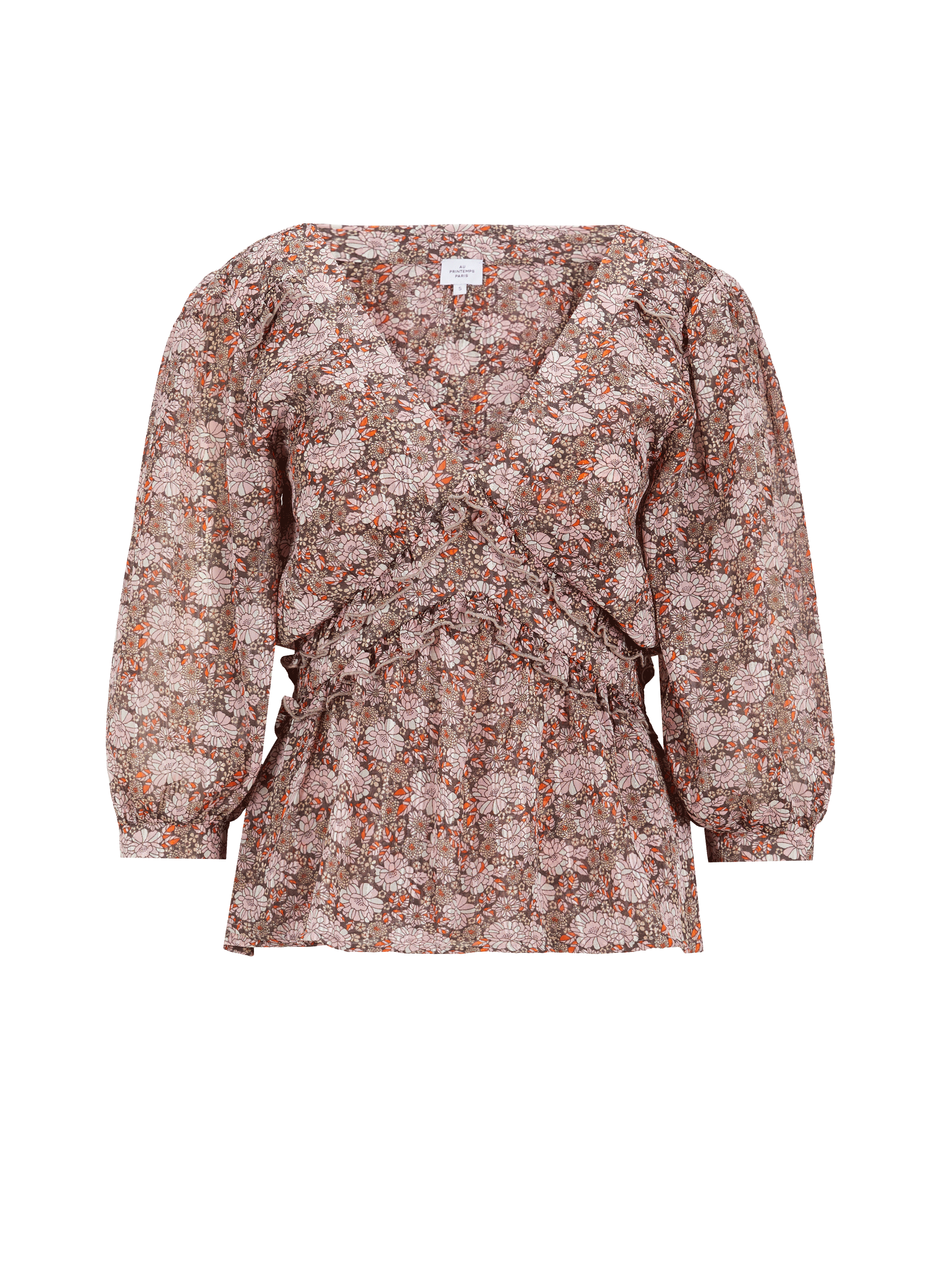 Chemise à fleurs et volants