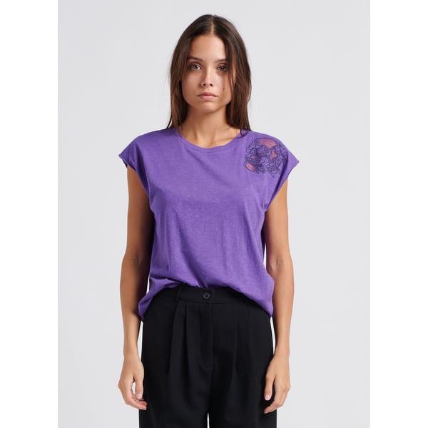 T-shirt col rond en coton