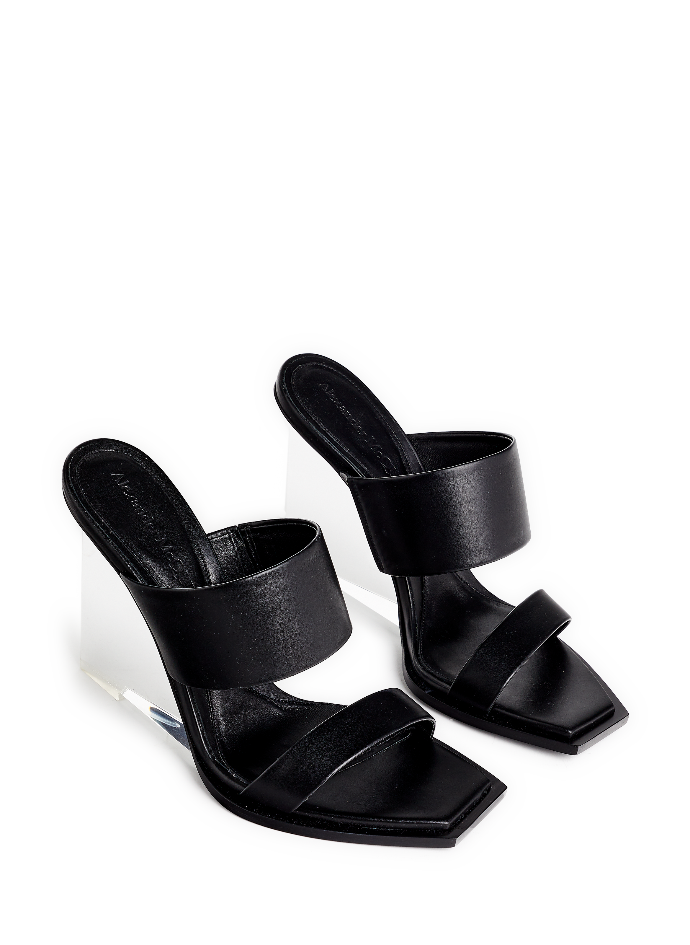 Wedge heel sandals ALEXANDER MCQUEEN Black