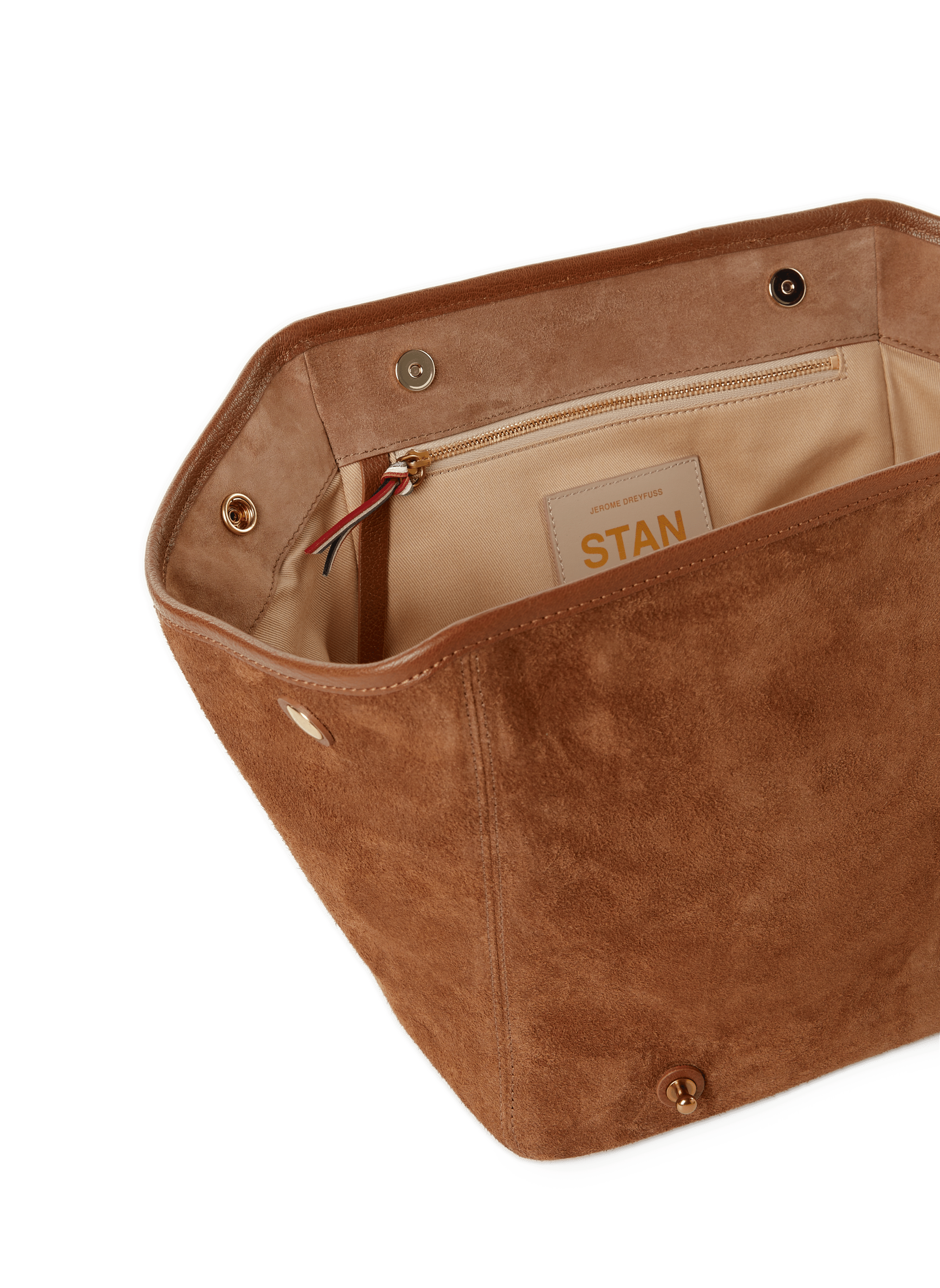 Sac panier Stan M en croûte de velours JÉRÔME DREYFUSS Marron