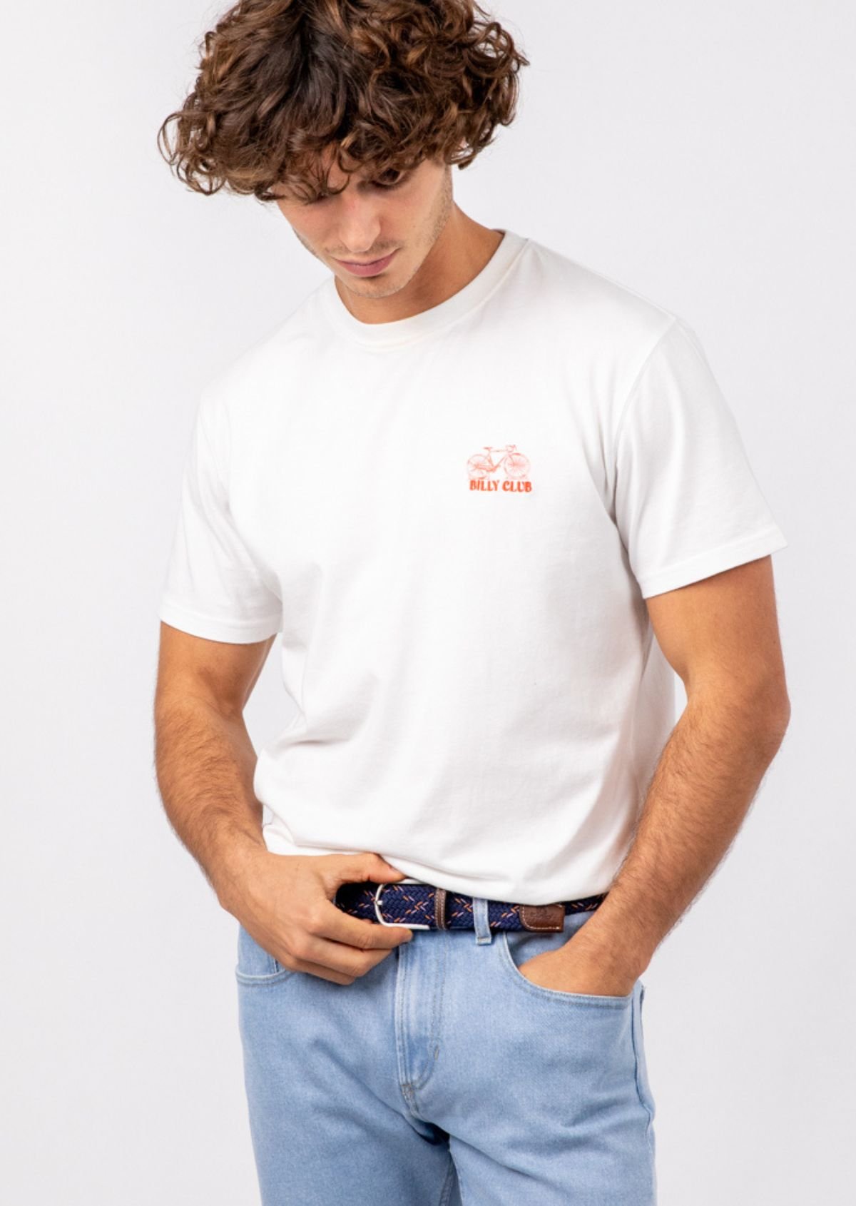 Ceinture tressée élastique multicolore BILLYBELT Bleu