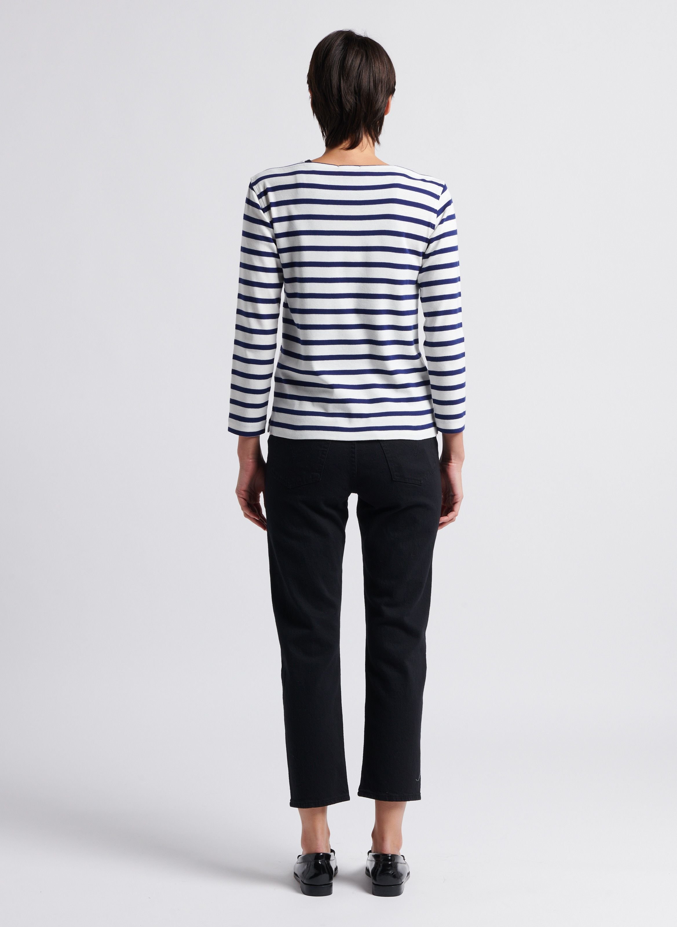 Marinière col bateau en coton katy SOEUR Bleu