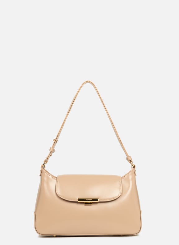 Grand sac besace - suave evenly Beige by LANCASTER LANCASTER Grand sac besace - suave evenly Beige