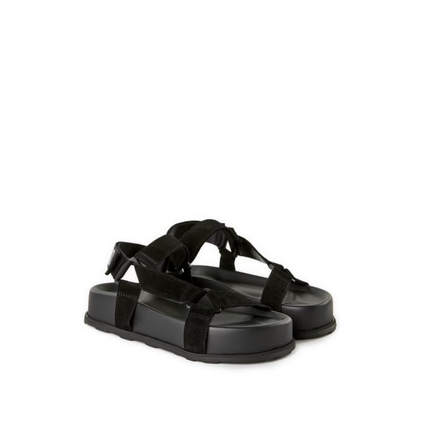 Moschino 80mm Nylon Platform Sandals In Black