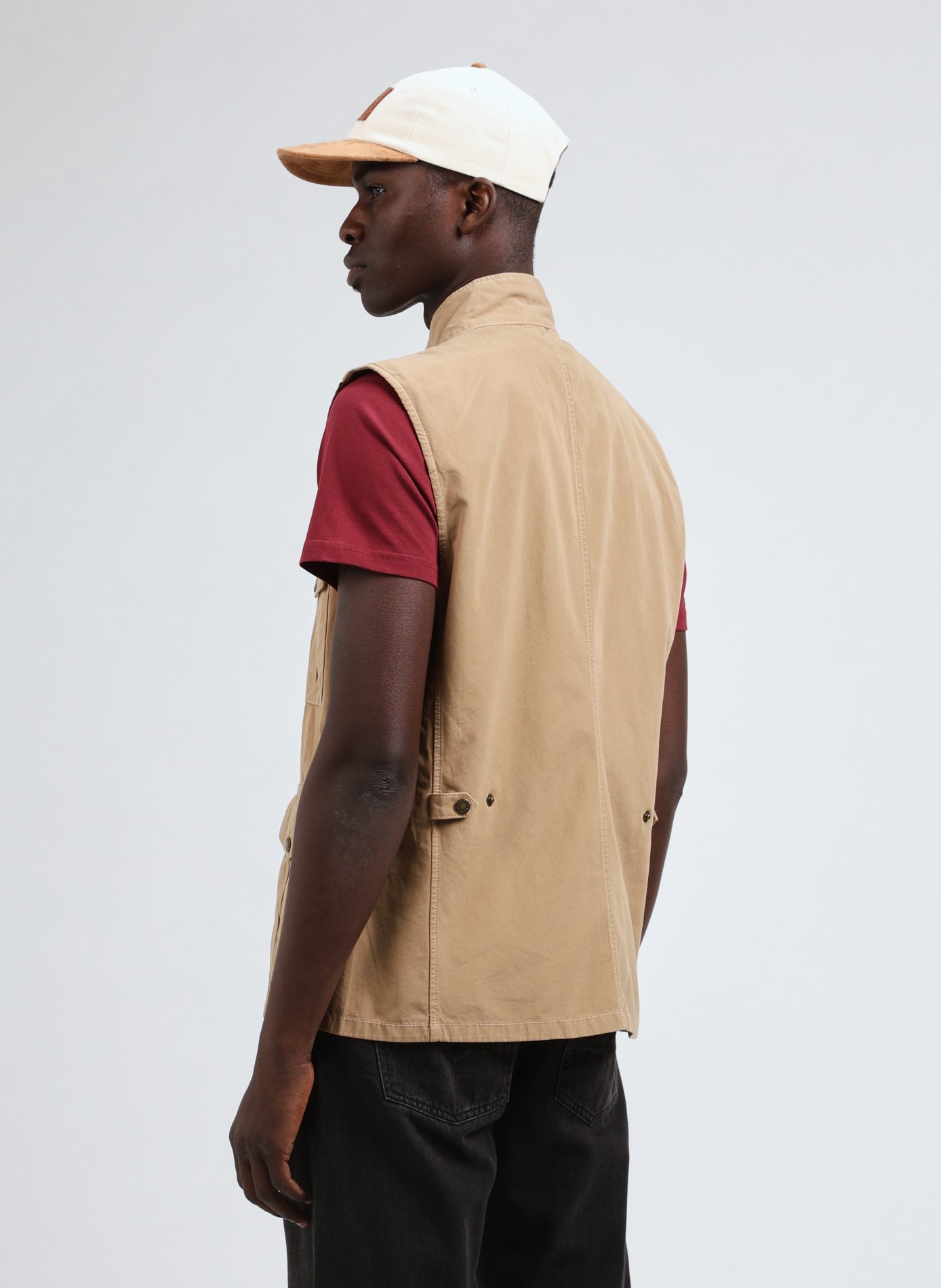 Veste sans manches en coton Beige