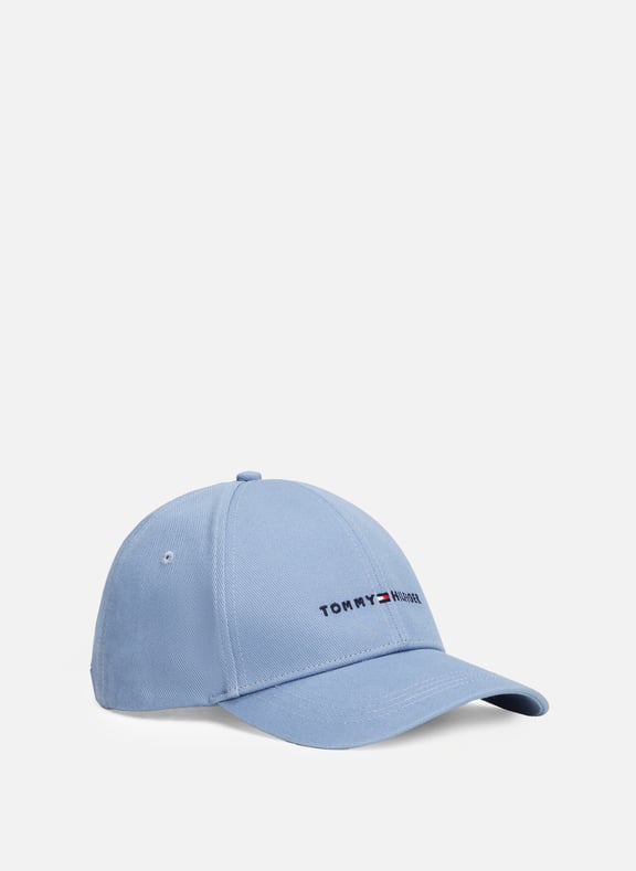 Cotton baseball cap with logo Blue by TOMMY HILFIGER TOMMY HILFIGER Cotton baseball cap with logo Blue
