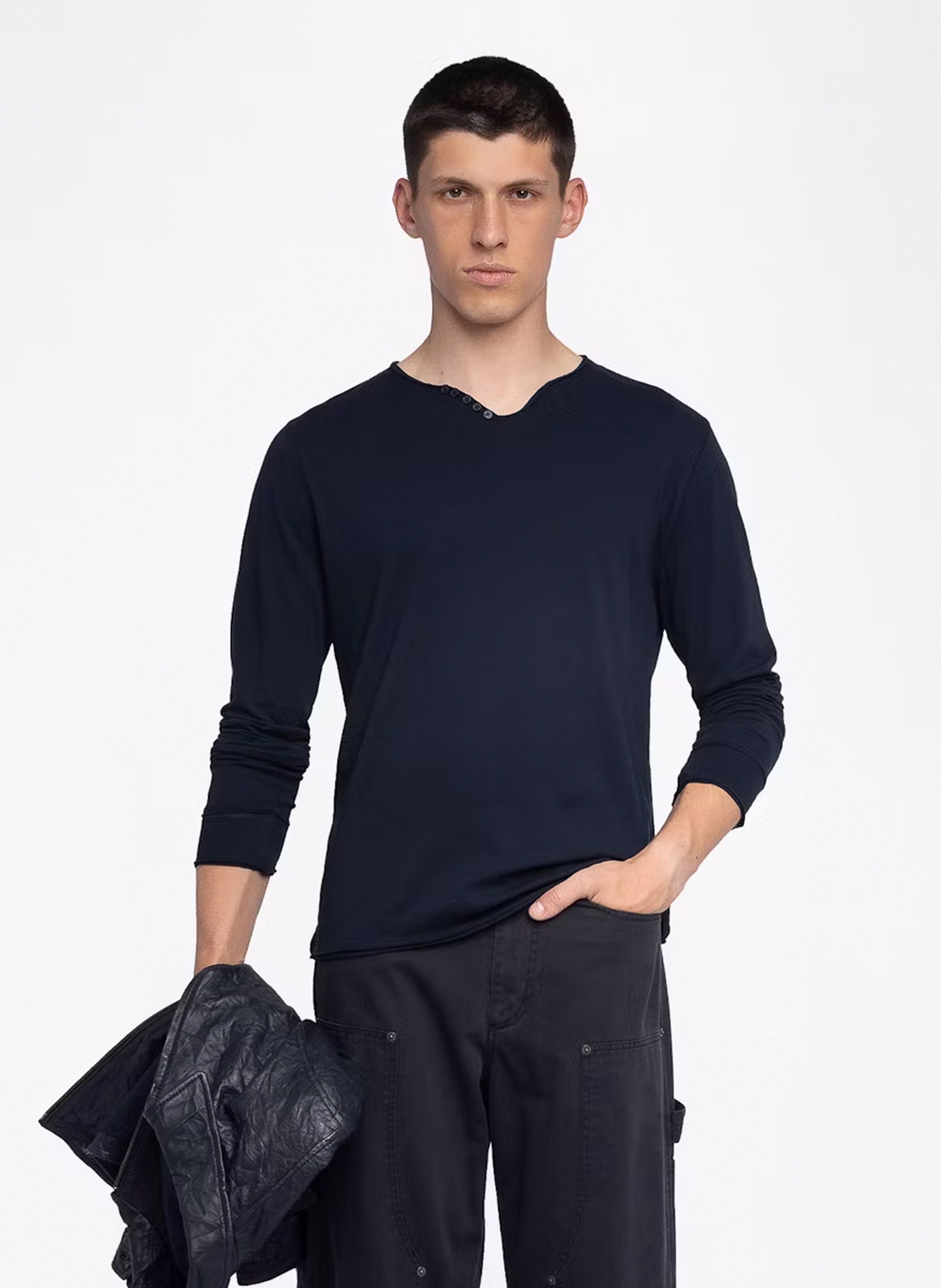 Tee-shirt droit en coton monastir ZADIG&VOLTAIRE Bleu