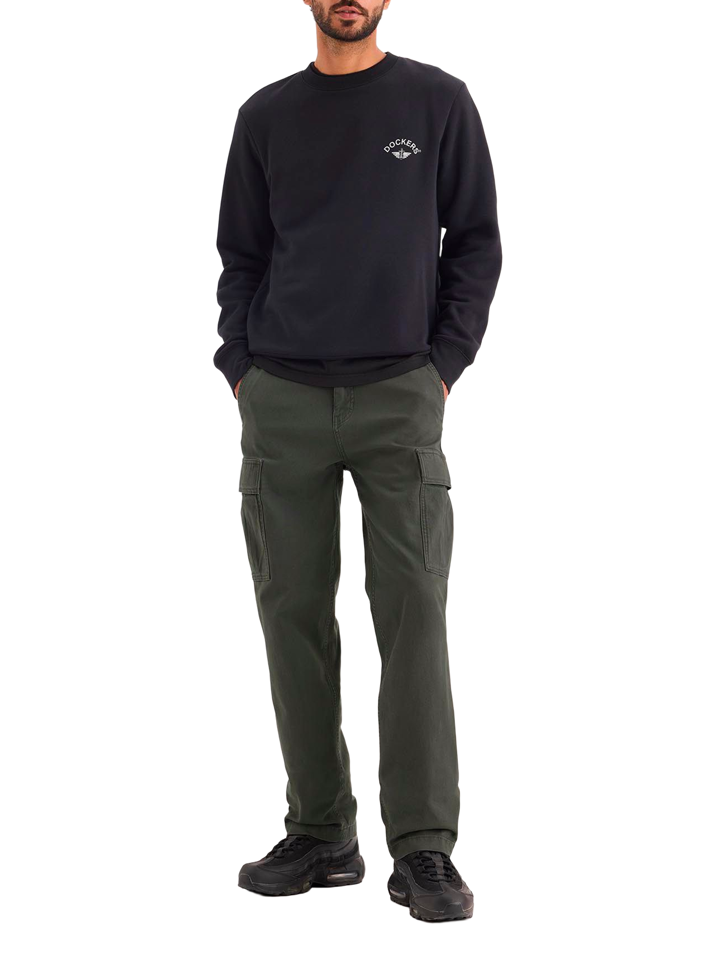 Pantalon cargo en coton DOCKERS Kaki