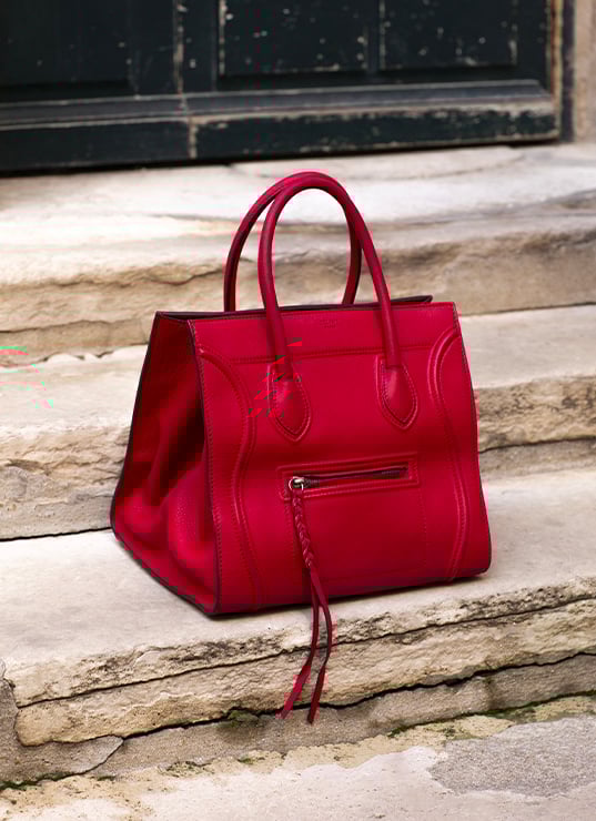 sac vintage céline rouge