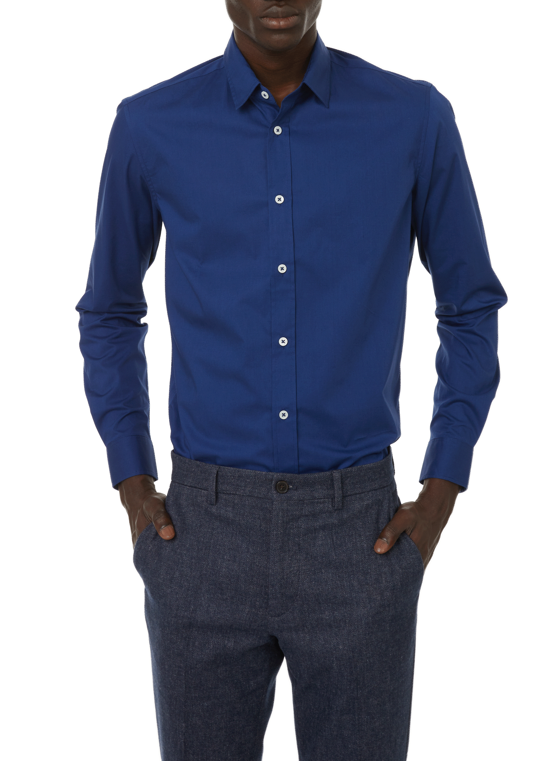 EDITIONS 102 Chemise en coton Bleu