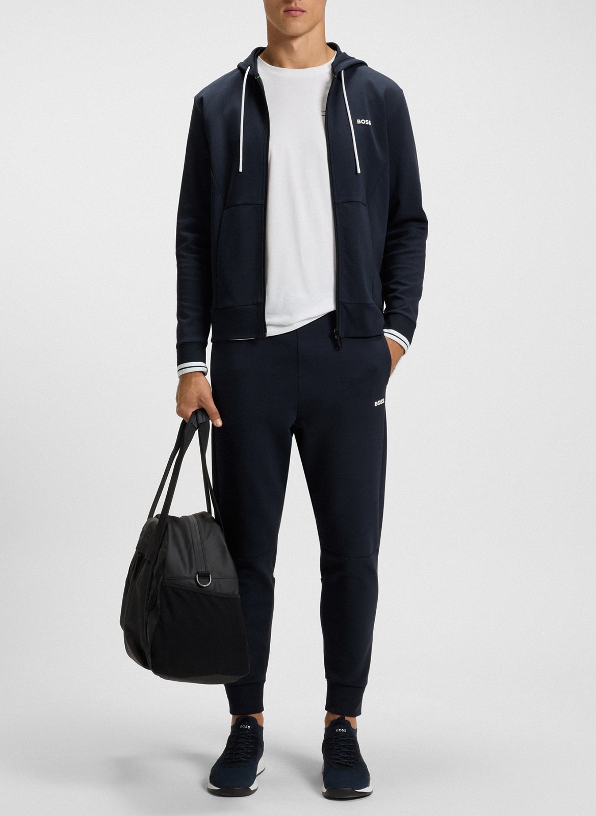 Sweat zippé à capuche BOSS Bleu