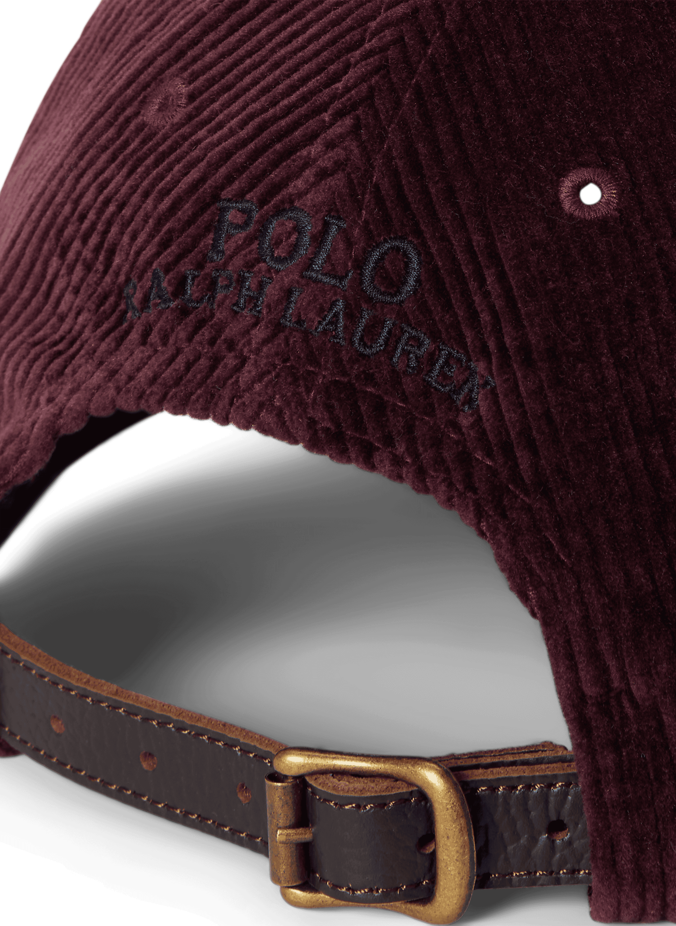 Casquette en velours côtelé POLO RALPH LAUREN Rouge