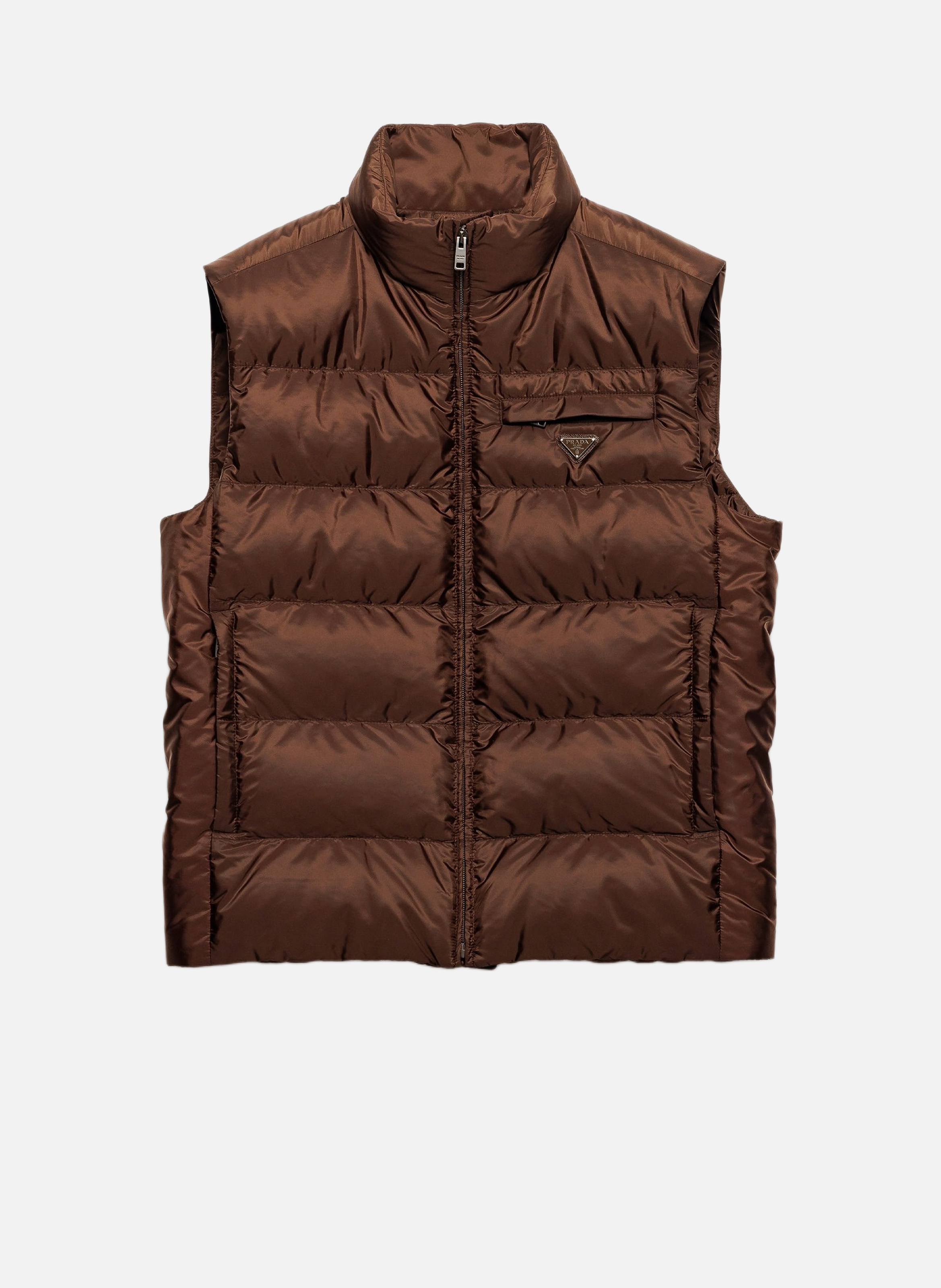 Veste en re-nylon PRADA Marron