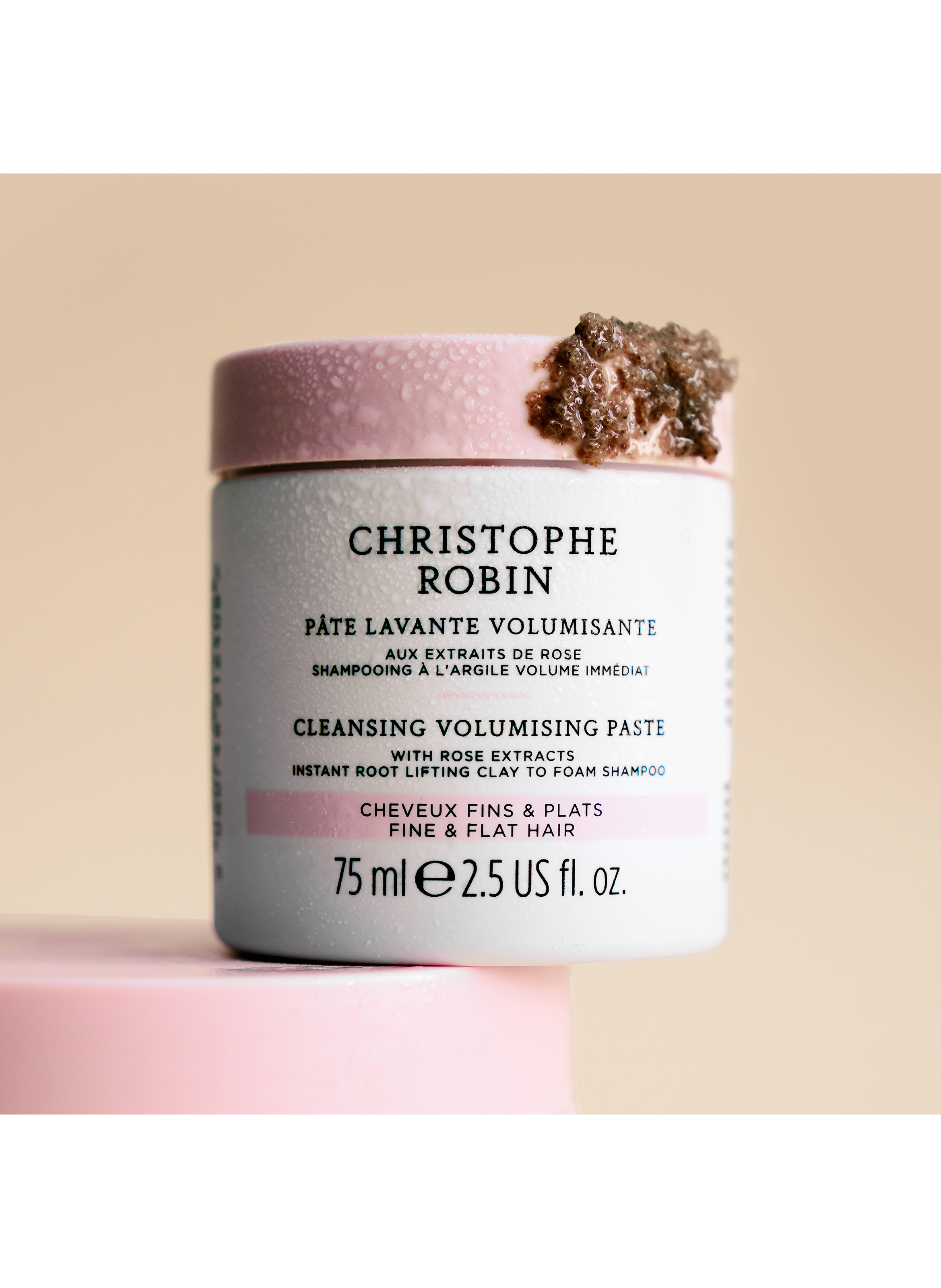 Cleansing Volumising Paste with Rose Extracts CHRISTOPHE ROBIN No color