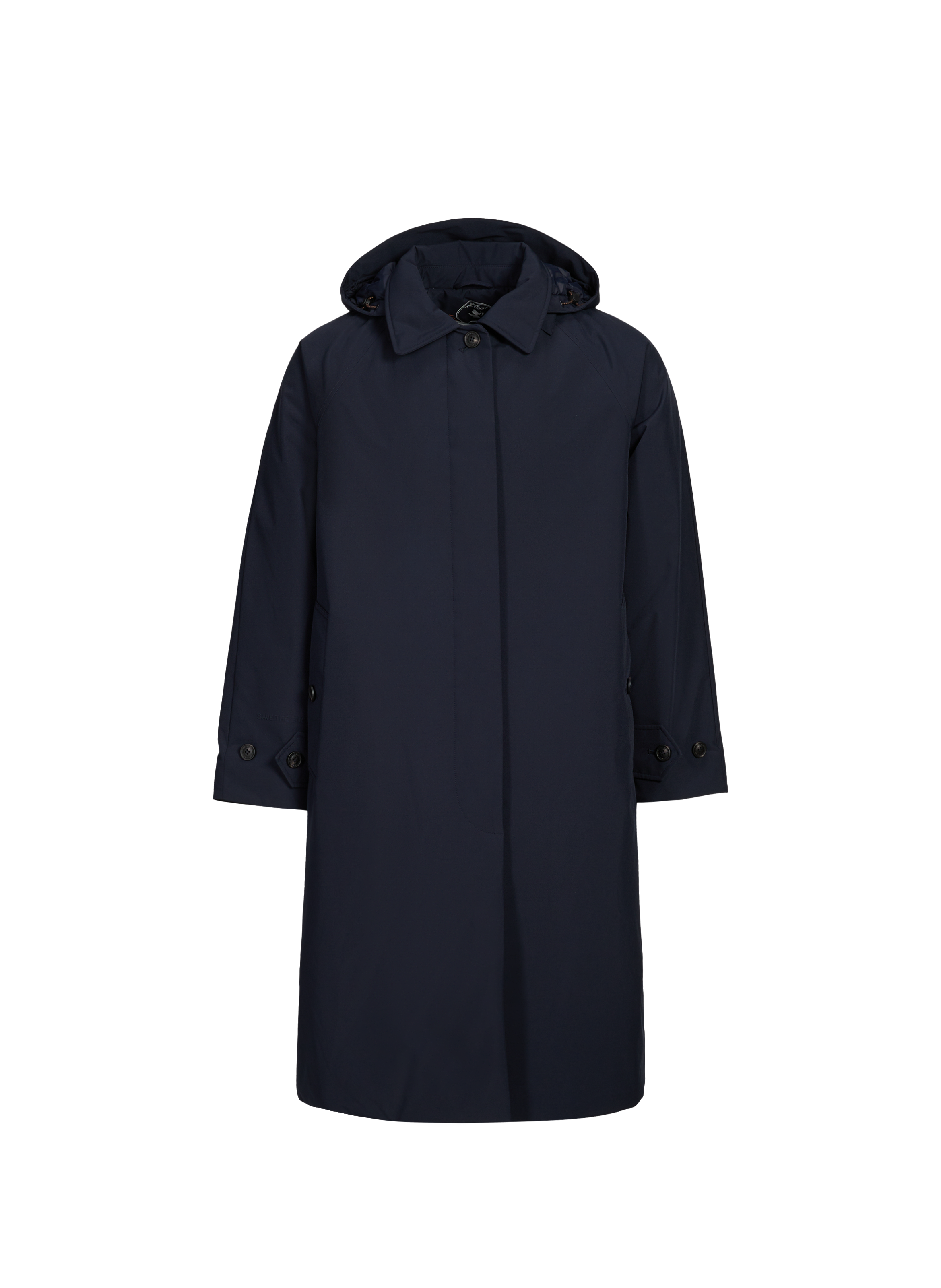 Parka longue droite à capuche Bleu by SAVE THE DUCK SAVE THE DUCK Parka longue droite à capuche Bleu