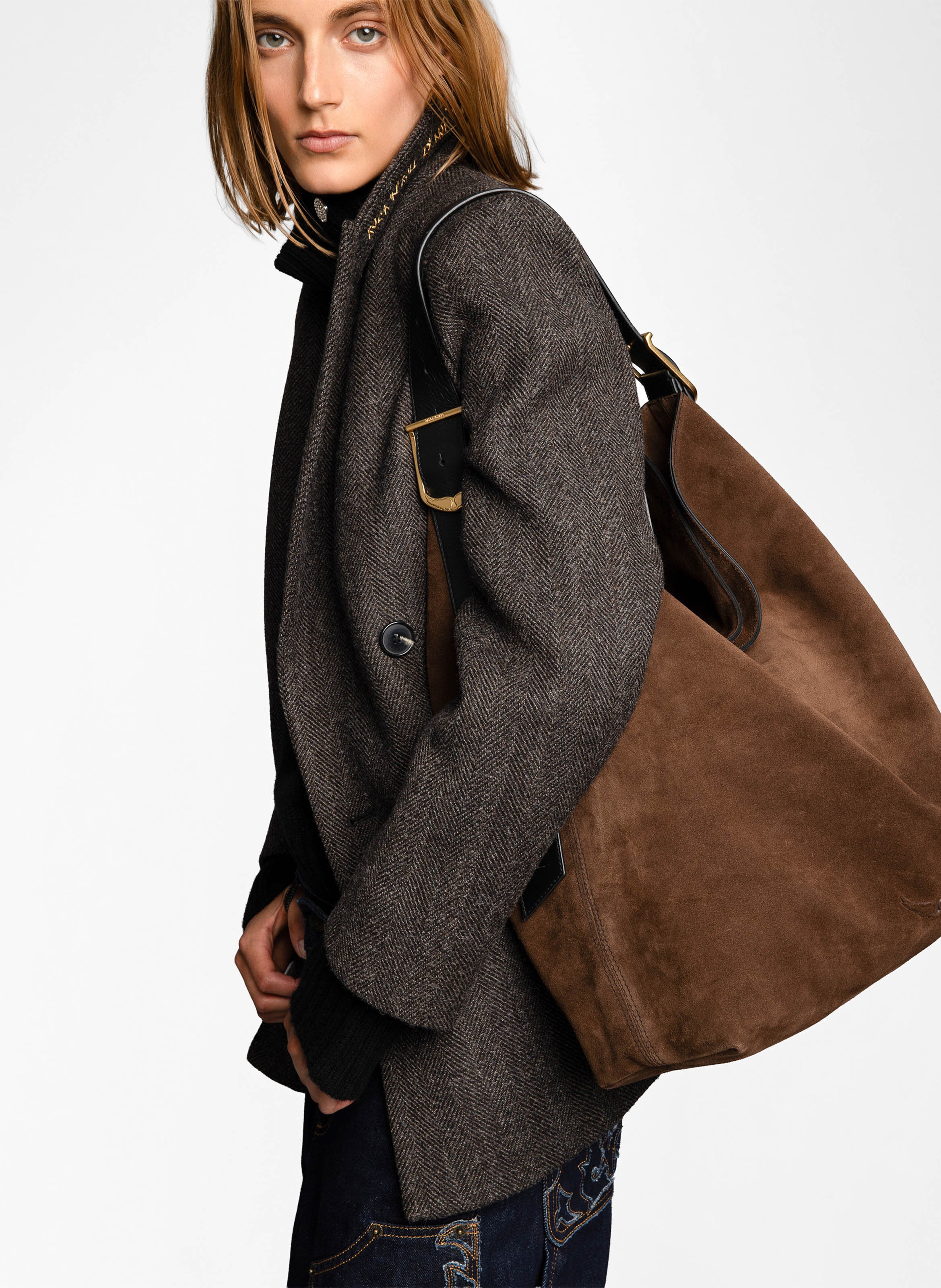 Sac porté épaule en cuir jane ZADIG&VOLTAIRE Marron