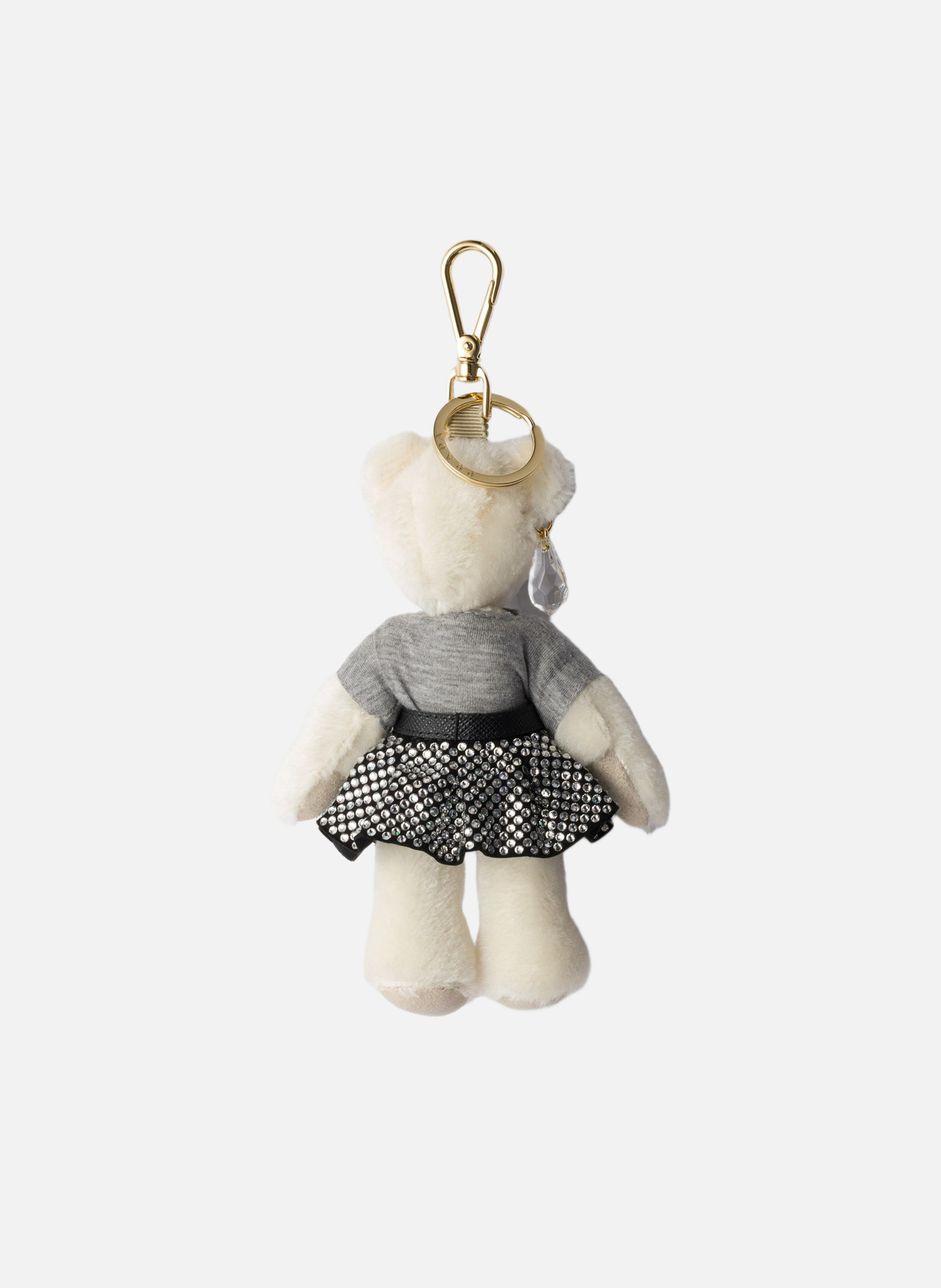 Charm de porte-clés teddy PRADA Blanc