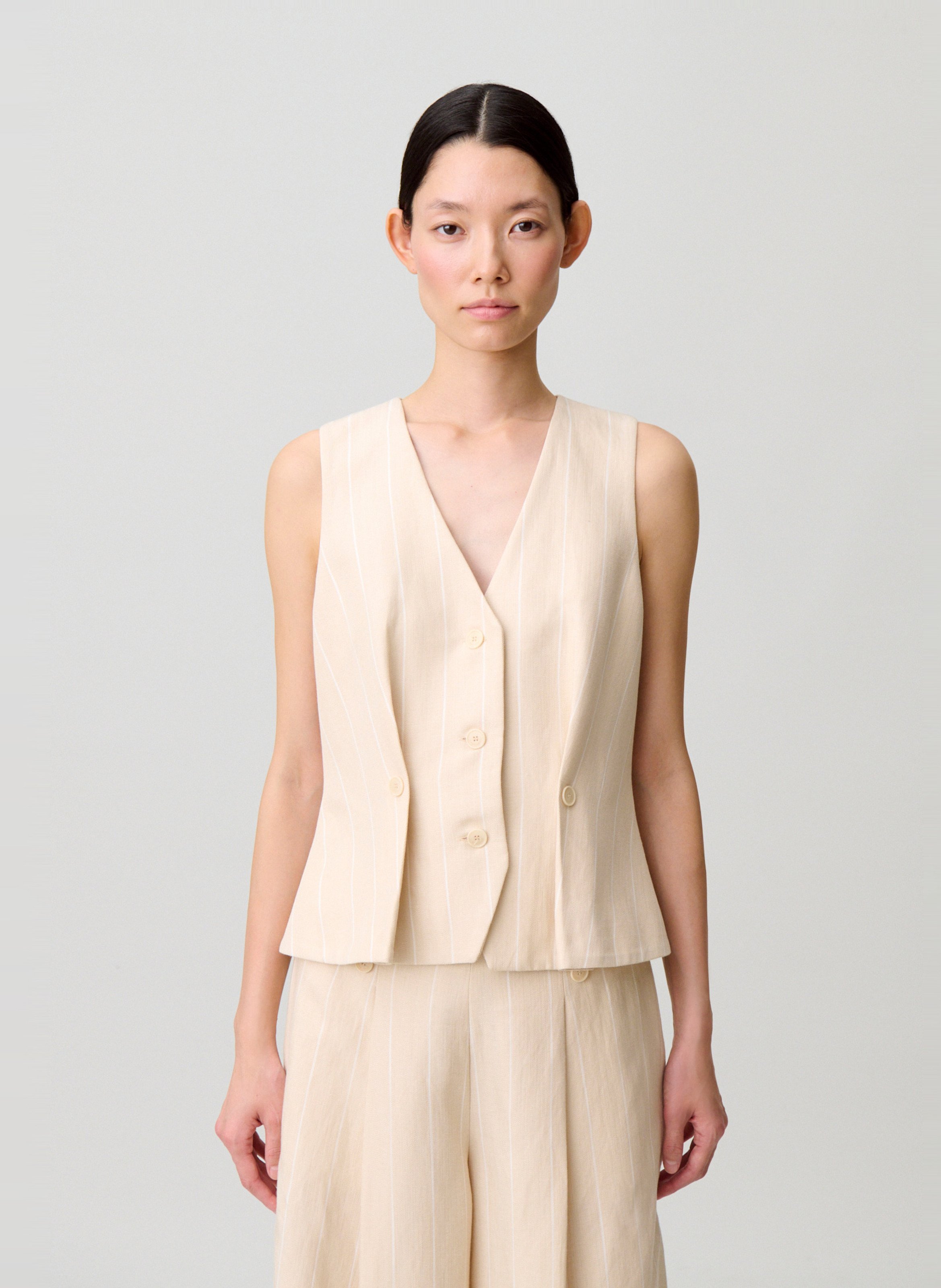 Veste col v CLAUDIE PIERLOT Beige