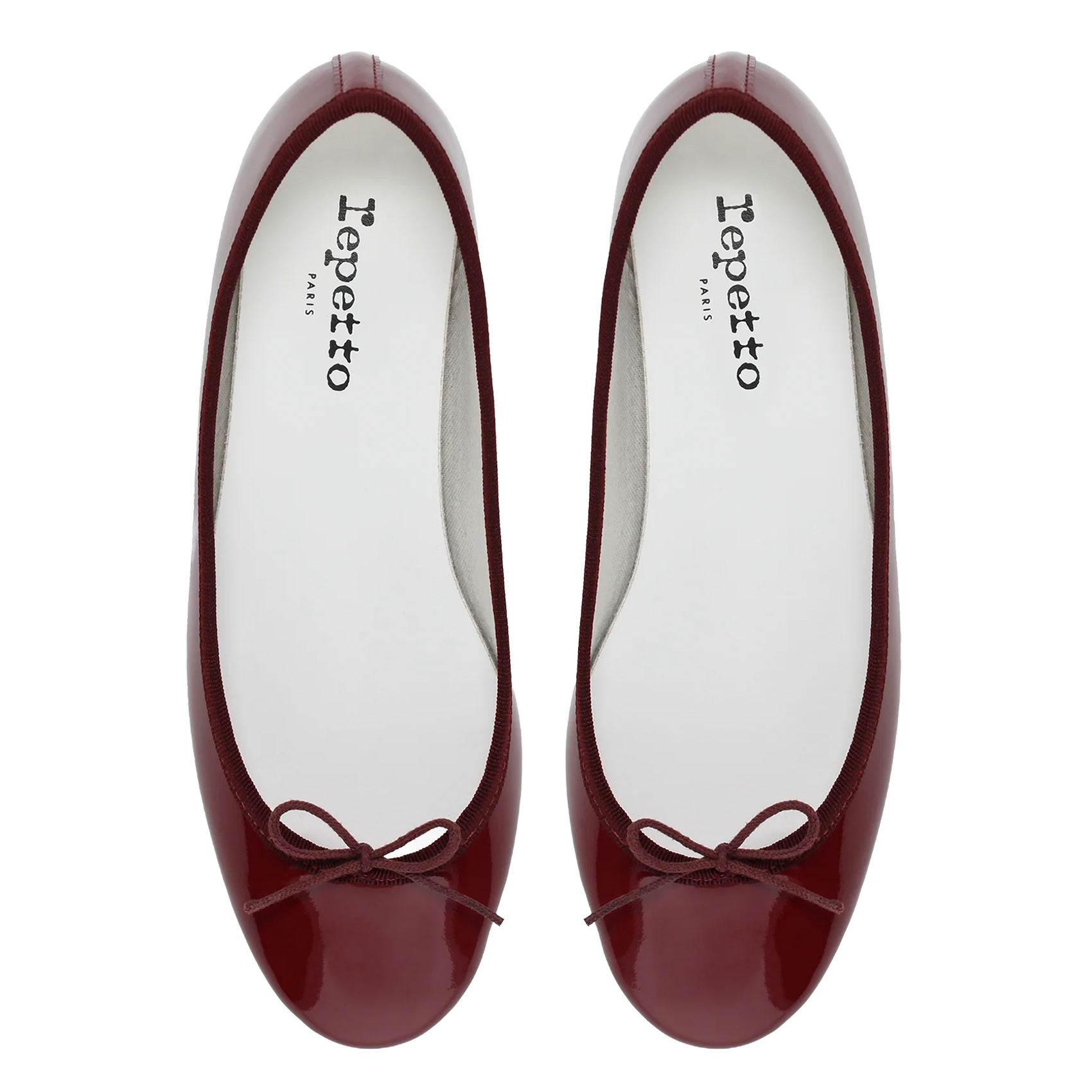 Ballerines à talons en cuir vernis Camille REPETTO Rouge