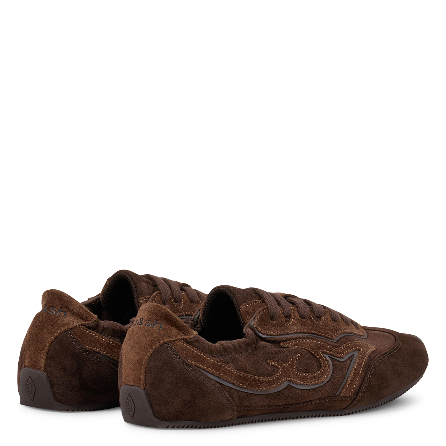 Baskets basses à lacets celleste BA&SH Marron