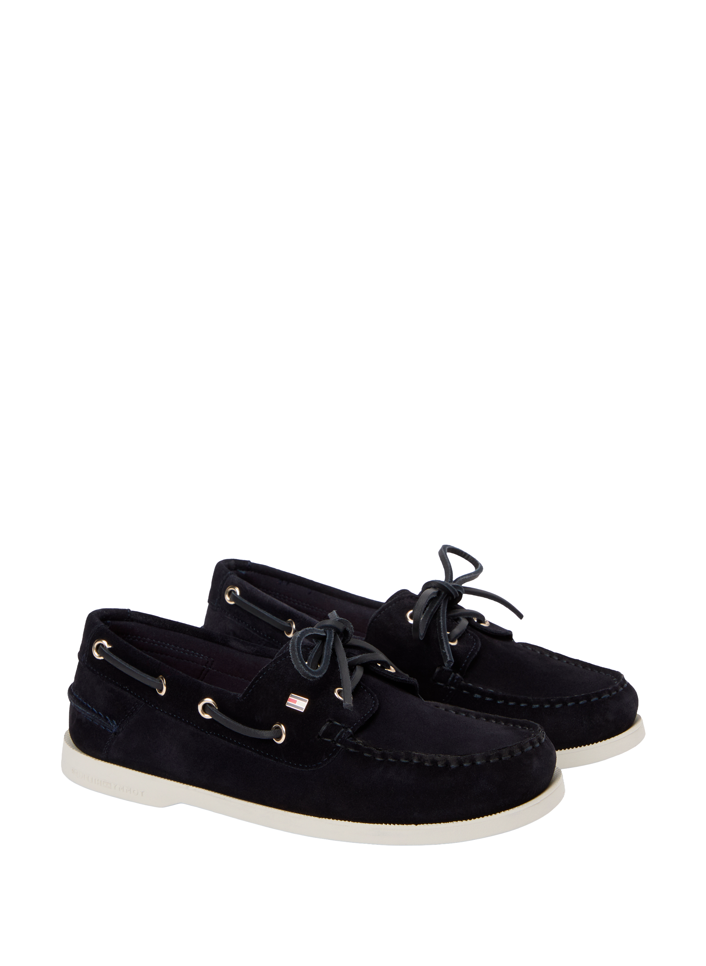 Lace-up suede leather loafers TOMMY HILFIGER Blue