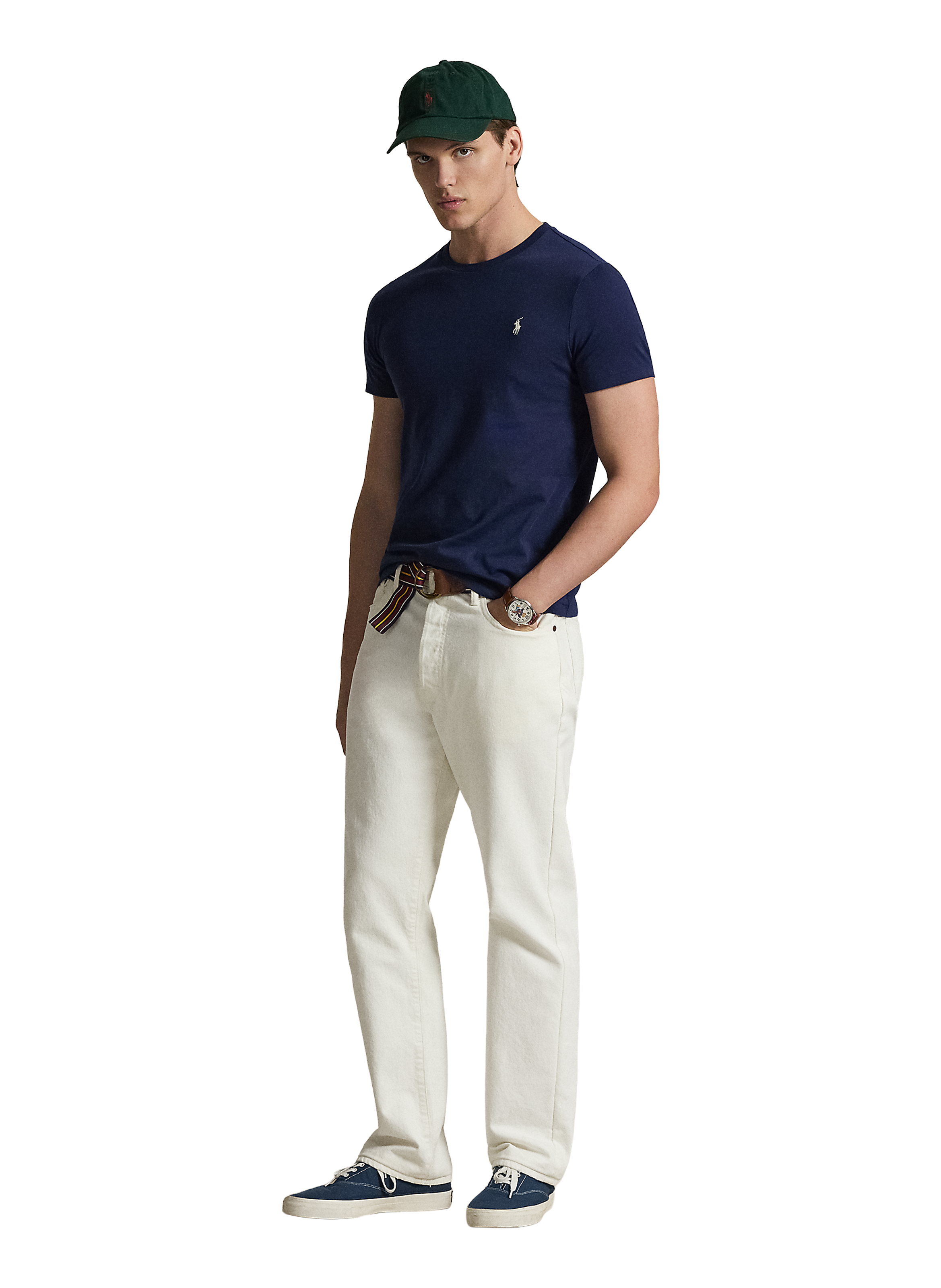 Cotton round-neck T-shirt POLO RALPH LAUREN Blue