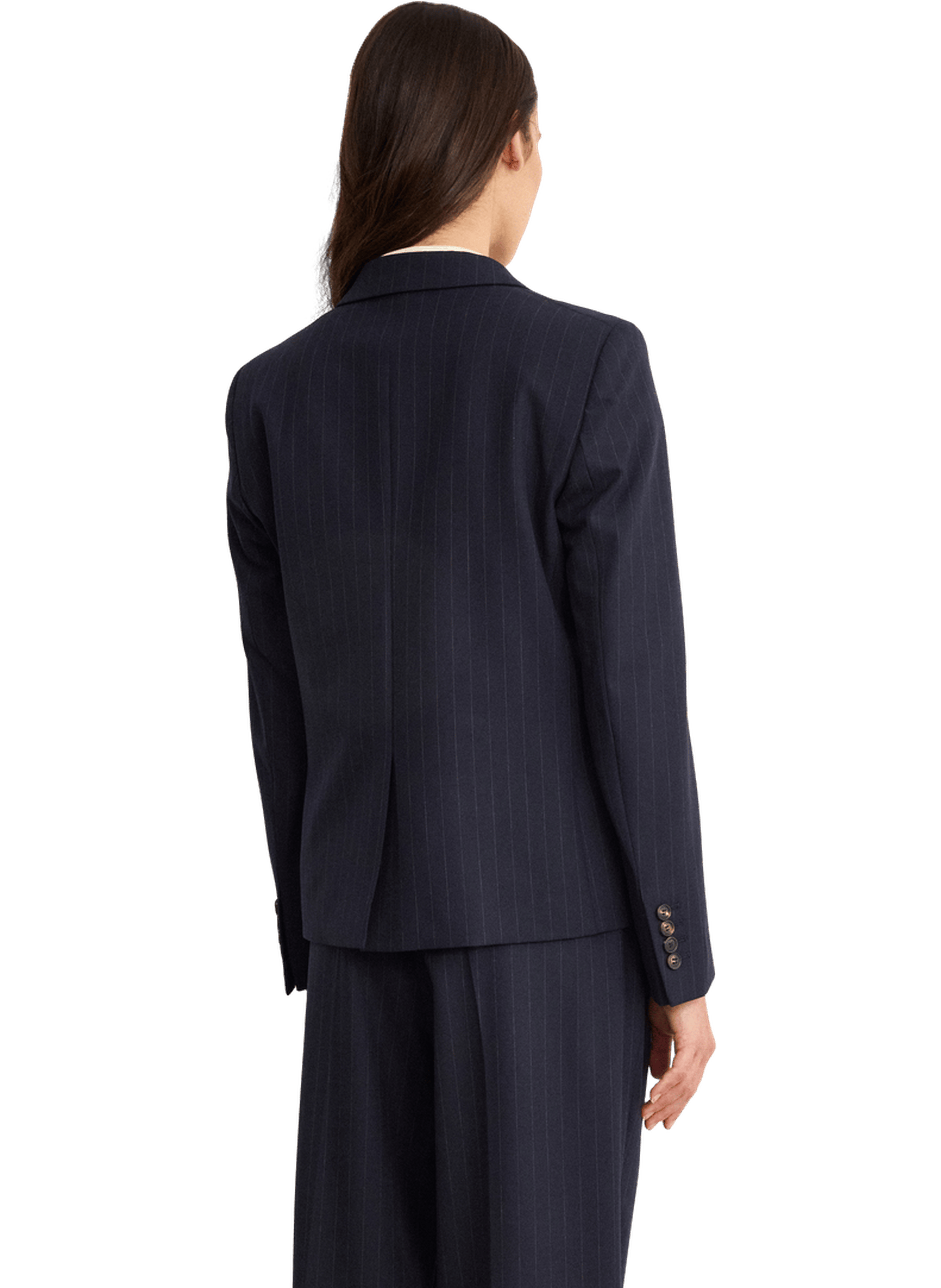 Veste de tailleur à fines rayures - maryline PABLO Bleu