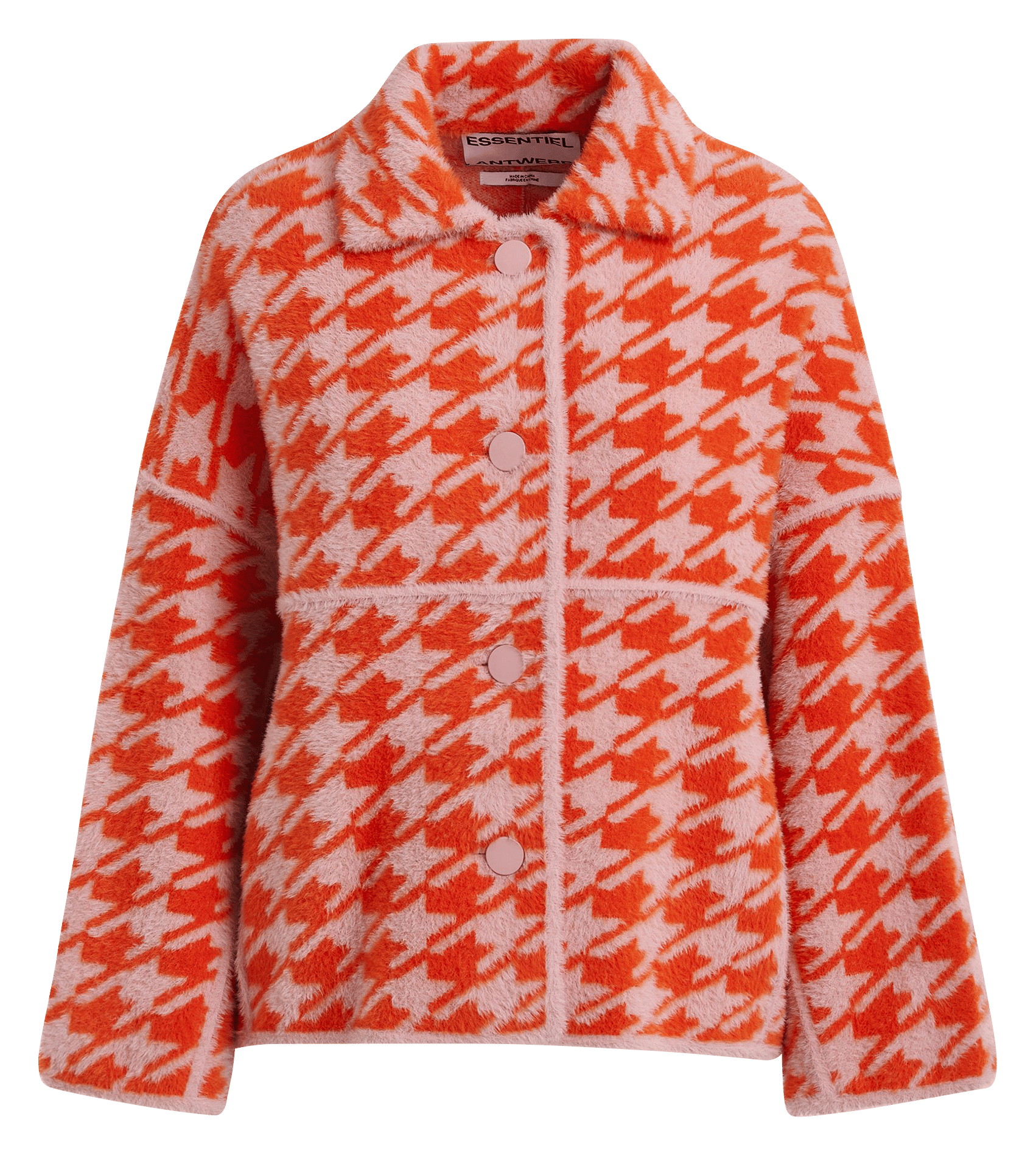 Veste droite col classique imprimé Joking ESSENTIEL ANTWERP Orange
