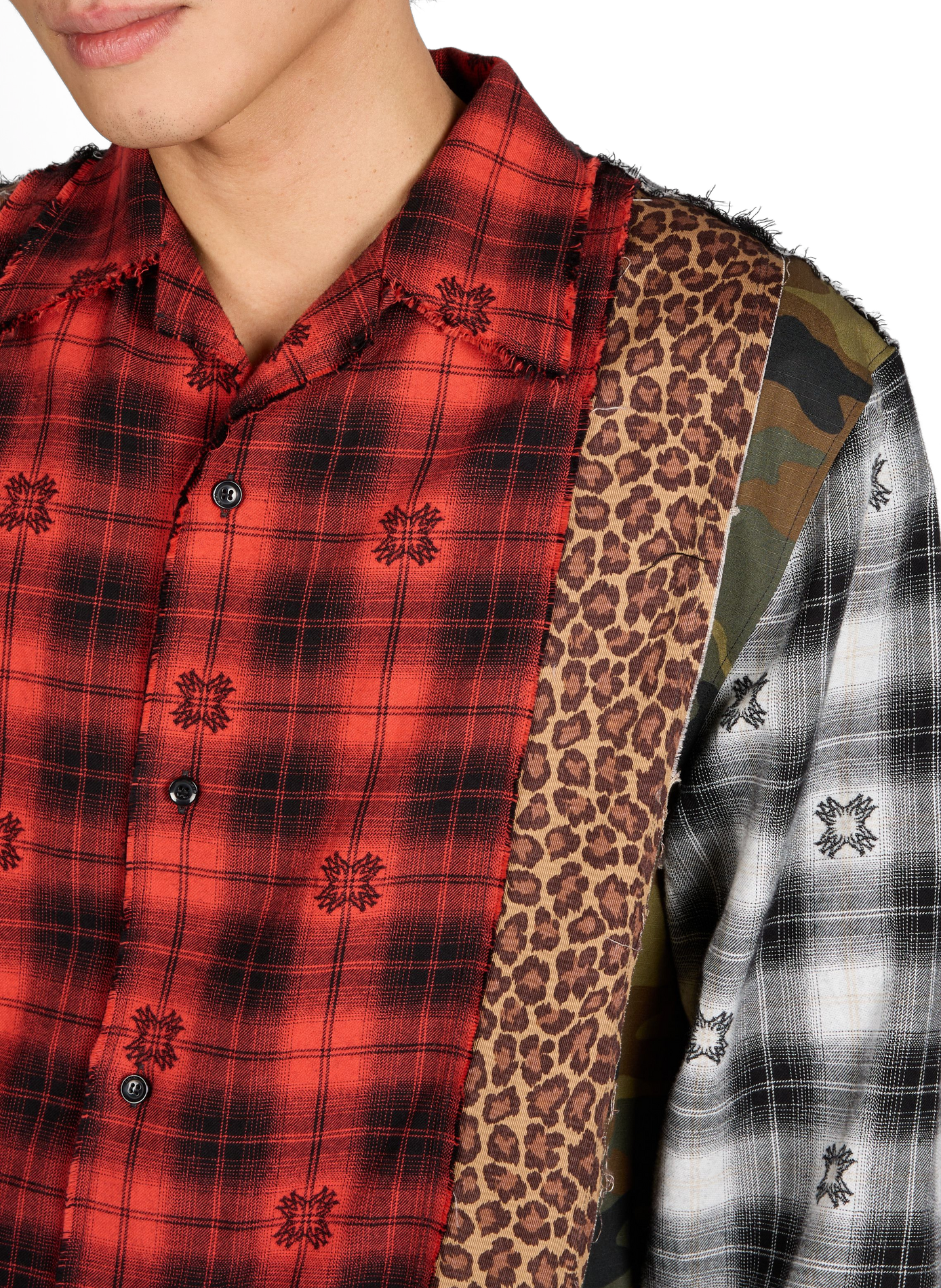 Long-sleeve cotton patchwork shirt AMIRI Multicolour