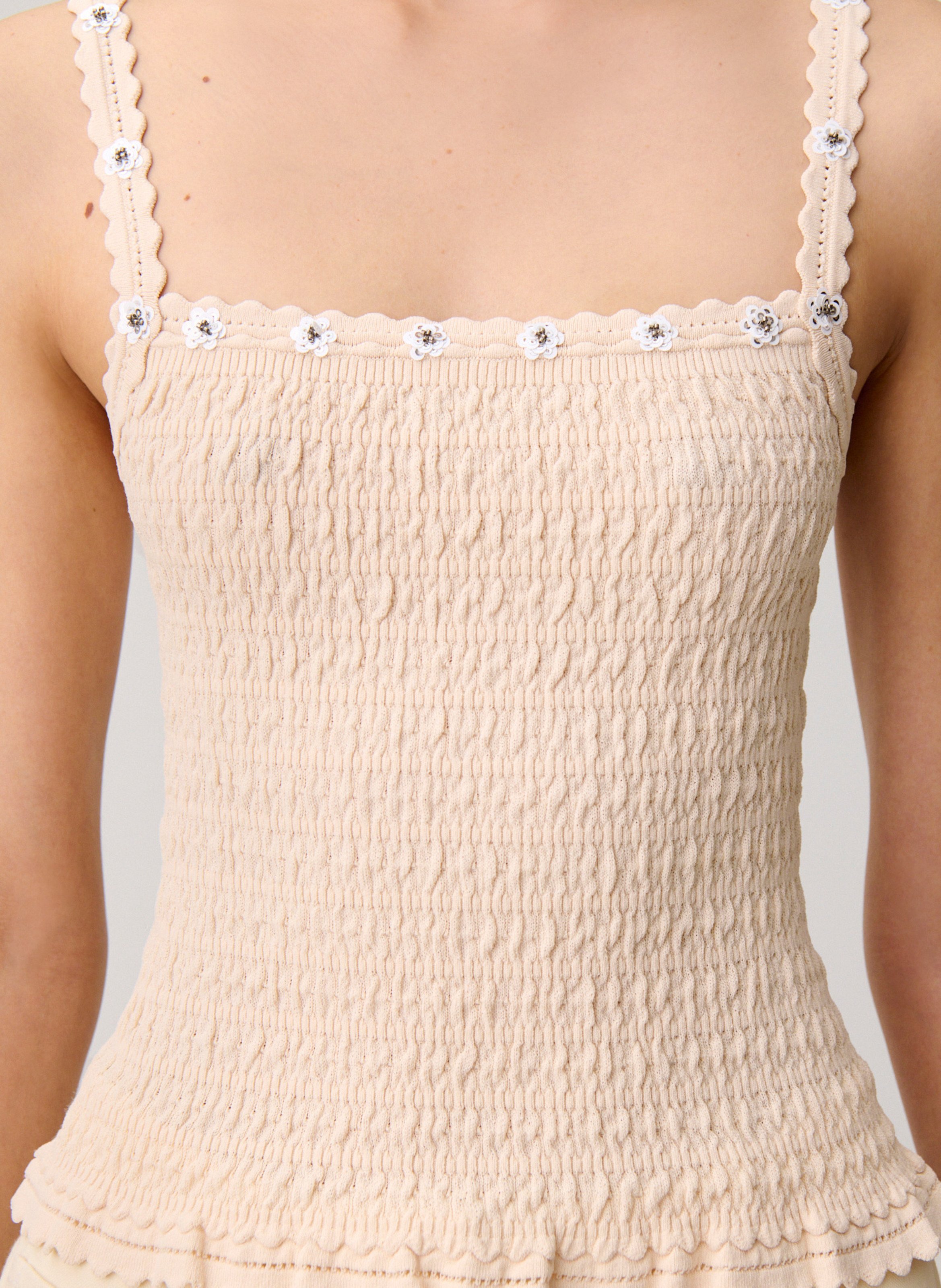 Top ajusté en maille CLAUDIE PIERLOT Jaune