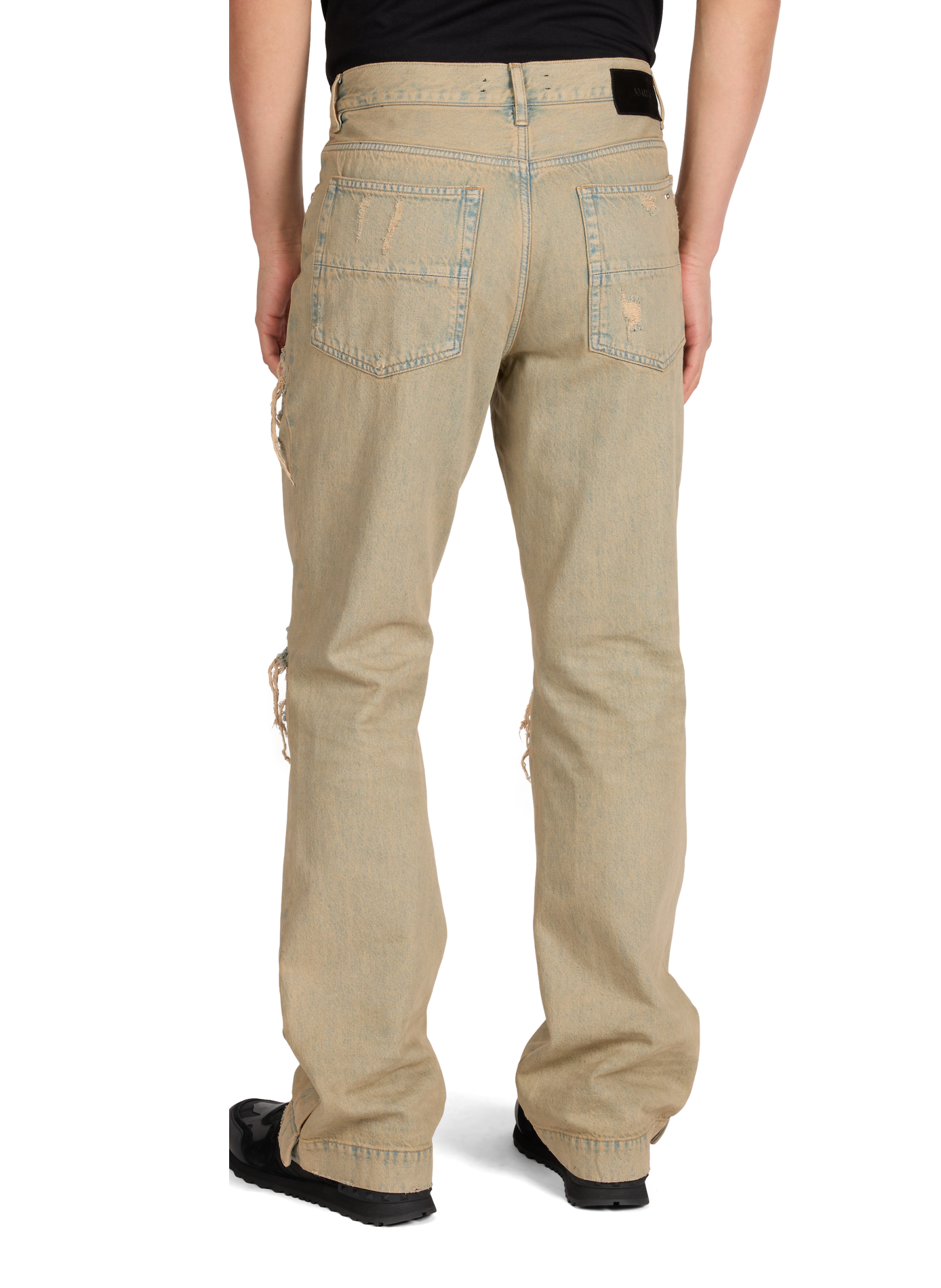 Jean déchiré en coton AMIRI Bleu