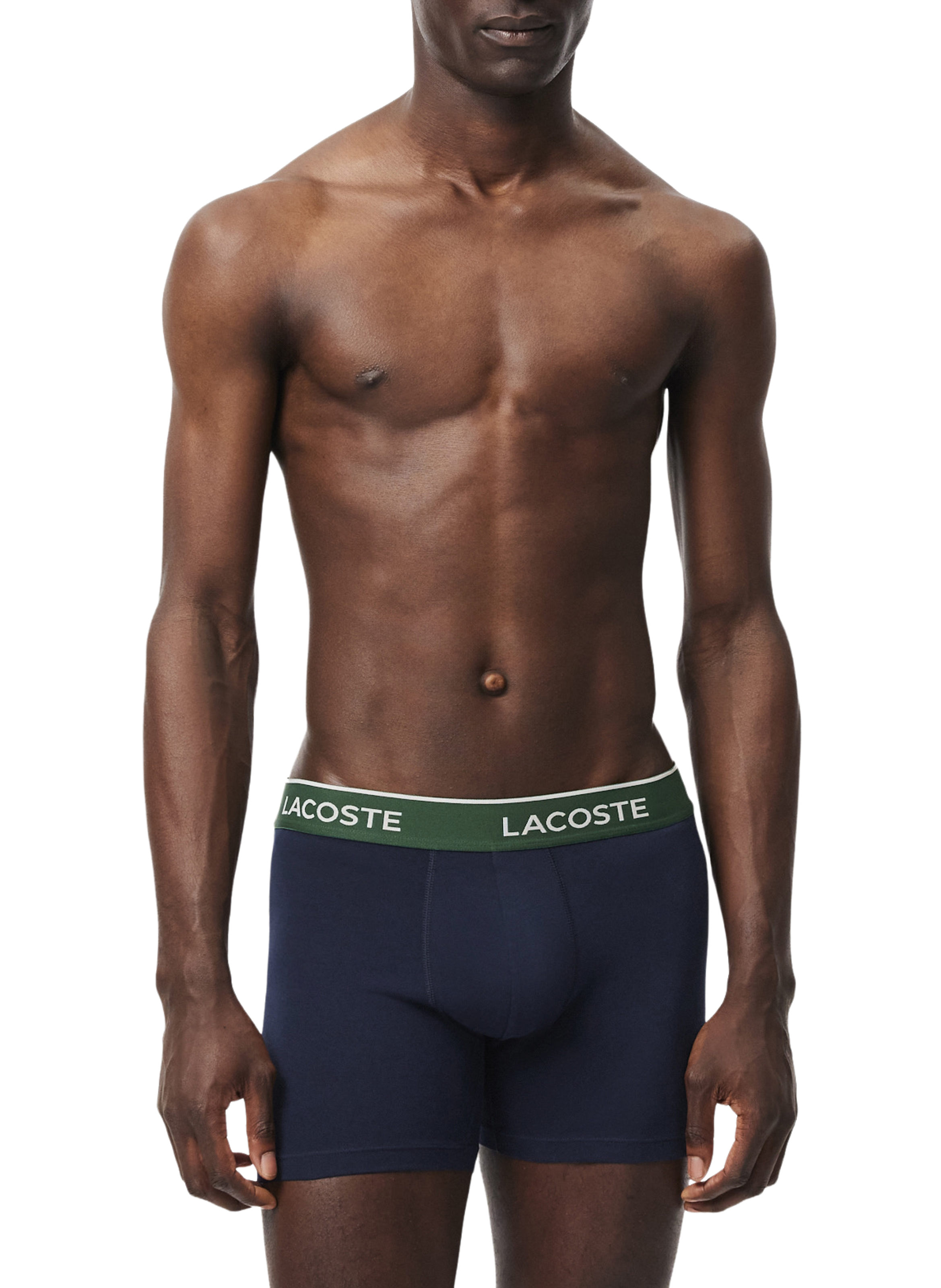 Set of three cotton-blend boxers LACOSTE Blue