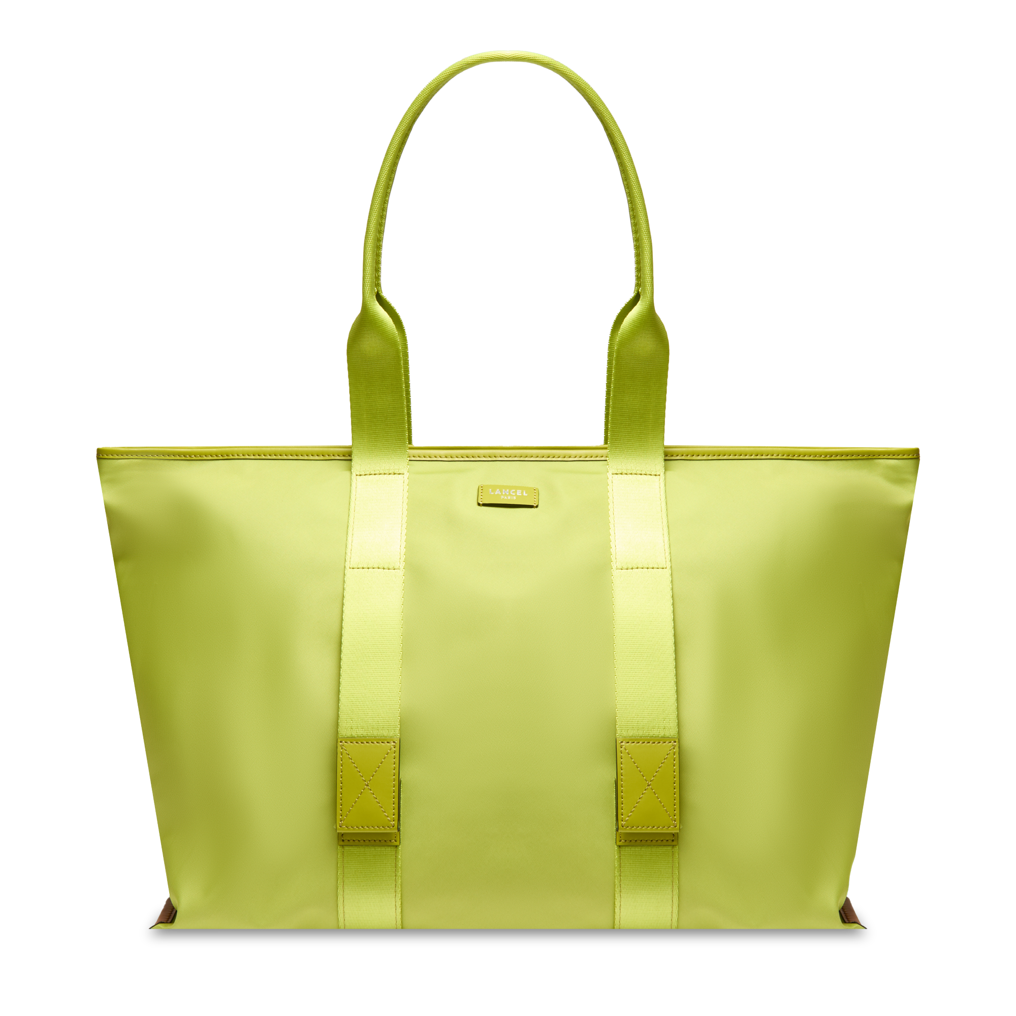 Sac cabas zippé l mistral rollable de lancel en nylon LANCEL Vert